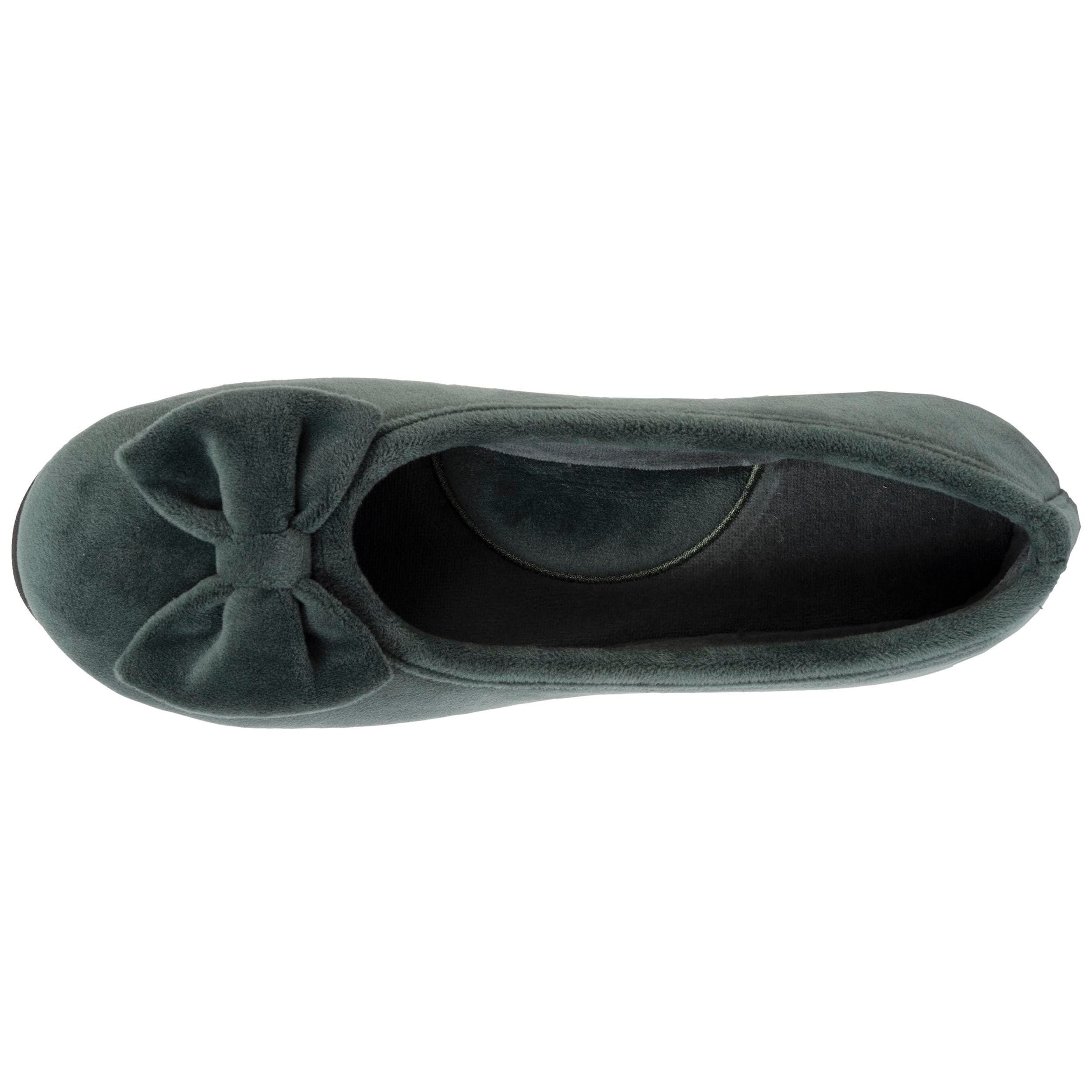 isotoner-chaussons-ballerines-confort-femme-sauge-everywear image 2