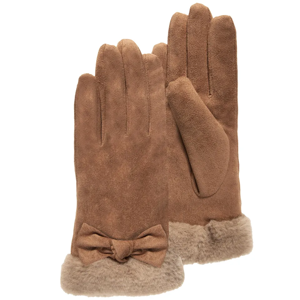 isotoner-gants-femme-ultra-chaud-tactiles-camel image 1