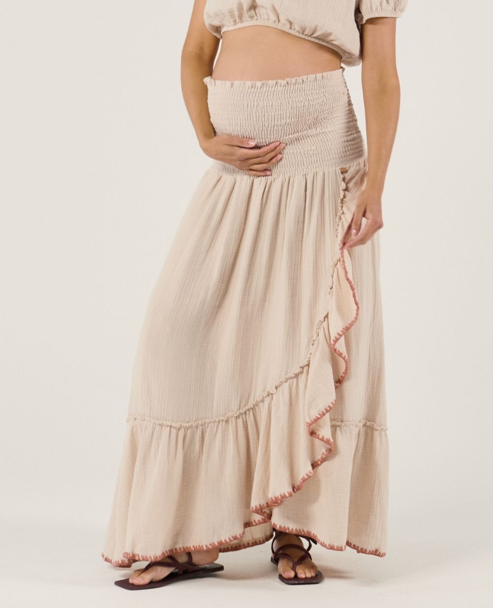 cache-c-ur-laila-robe-jupe-de-maternit-2-en-1-beige image 4