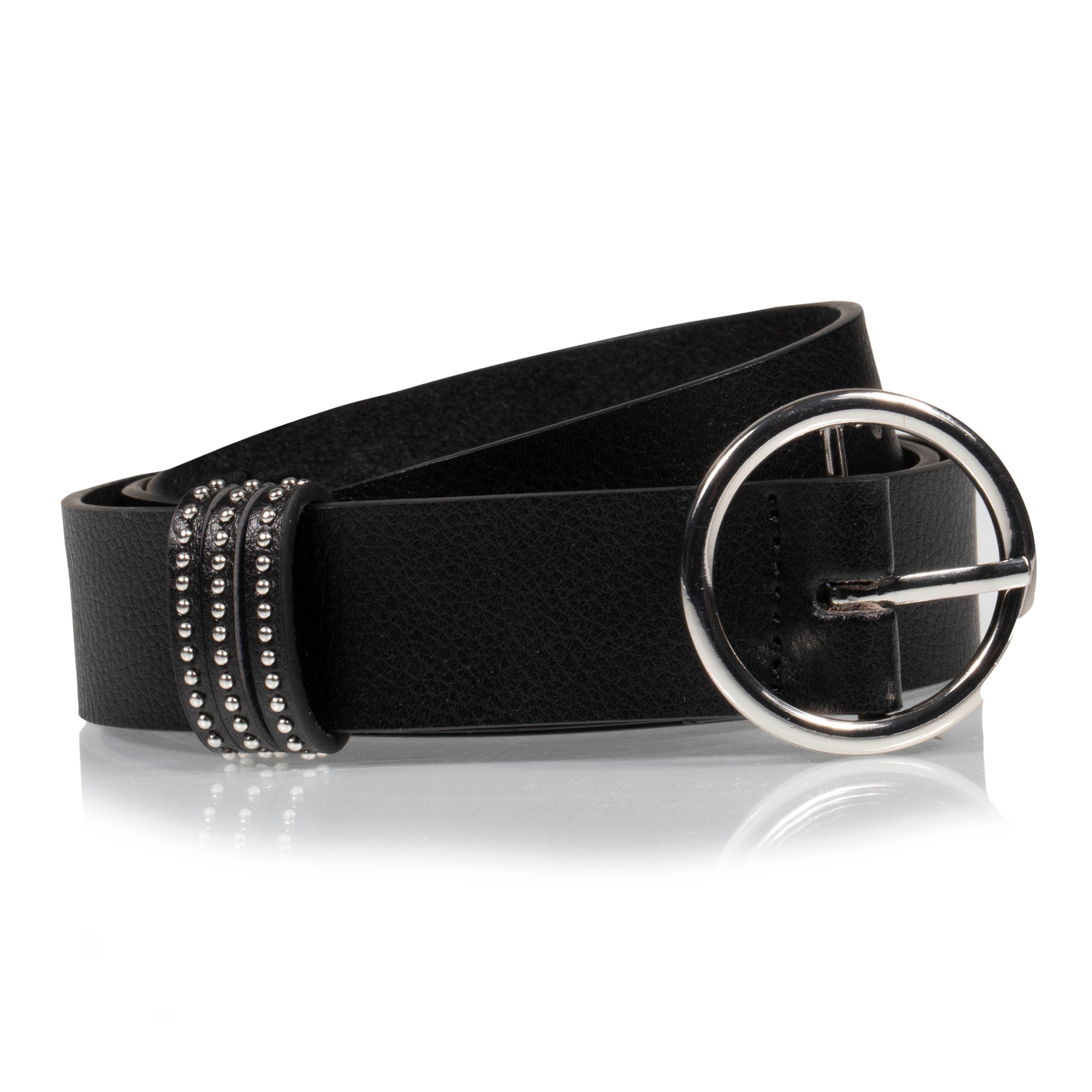 isotoner-ceinture-femme-ronde-grain-e-noir-3-cm image 1