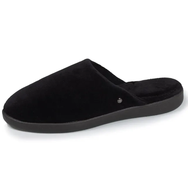 isotoner-chaussons-mules-femme-grand-confort-noir image 1
