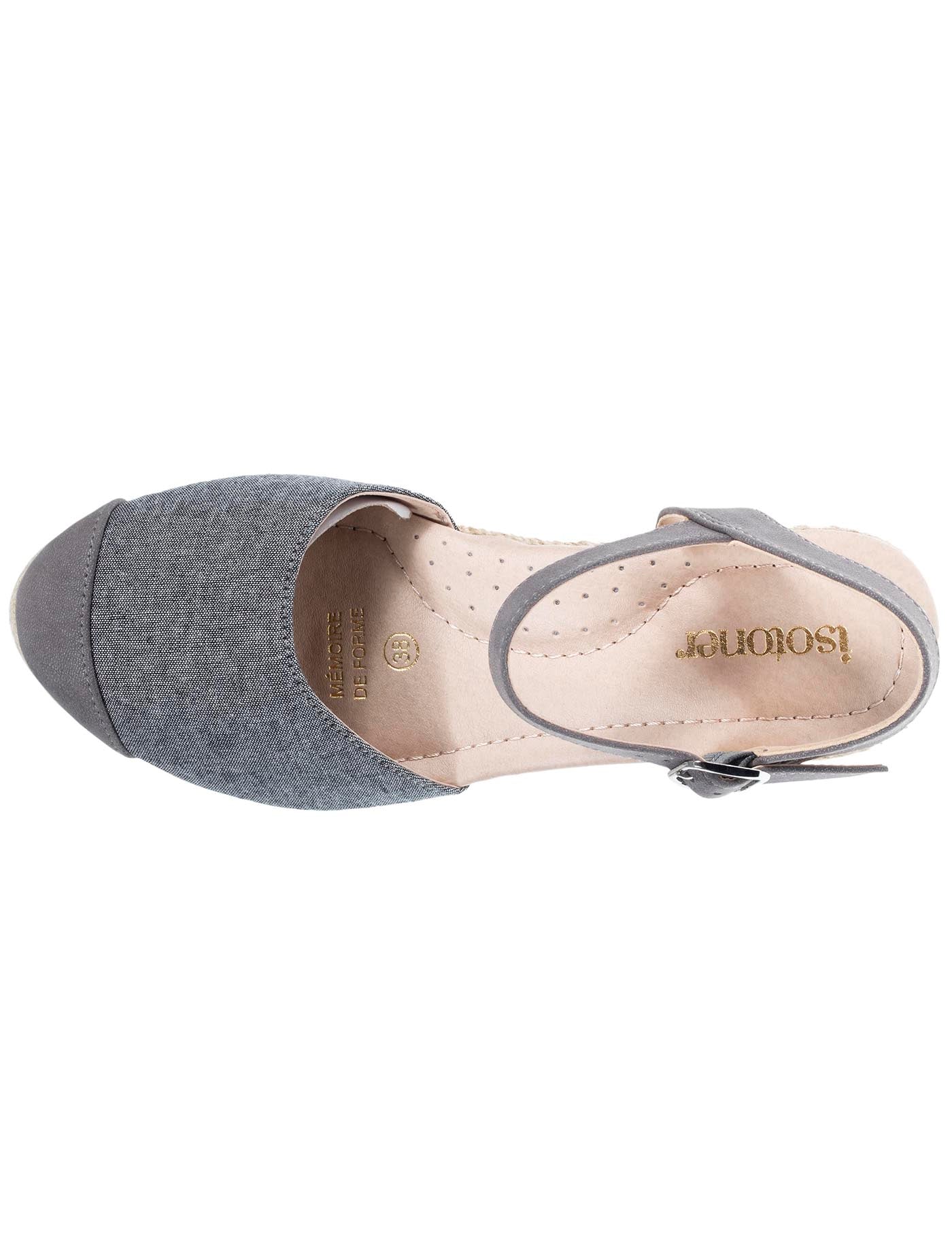isotoner-espadrilles-ferm-es-femme-talon-corde-grise-6-cm image 7