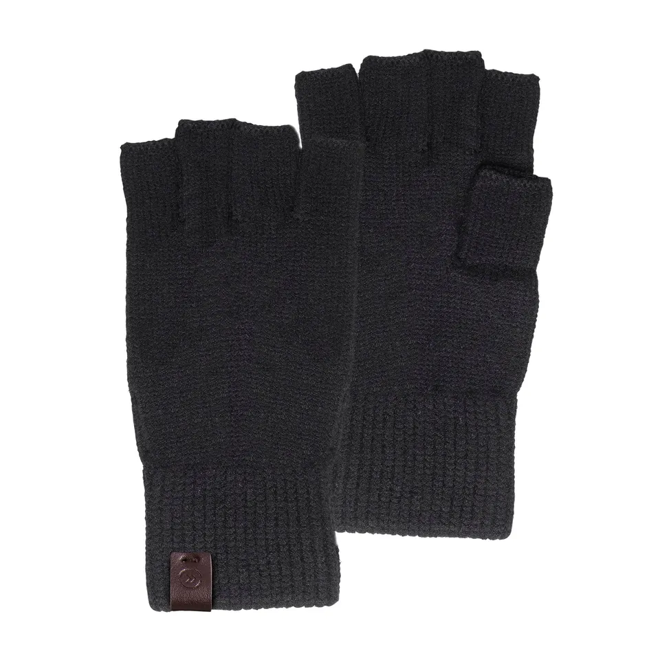 isotoner-mitaines-homme-maille-ultra-doux-noir-taille-unique image 1