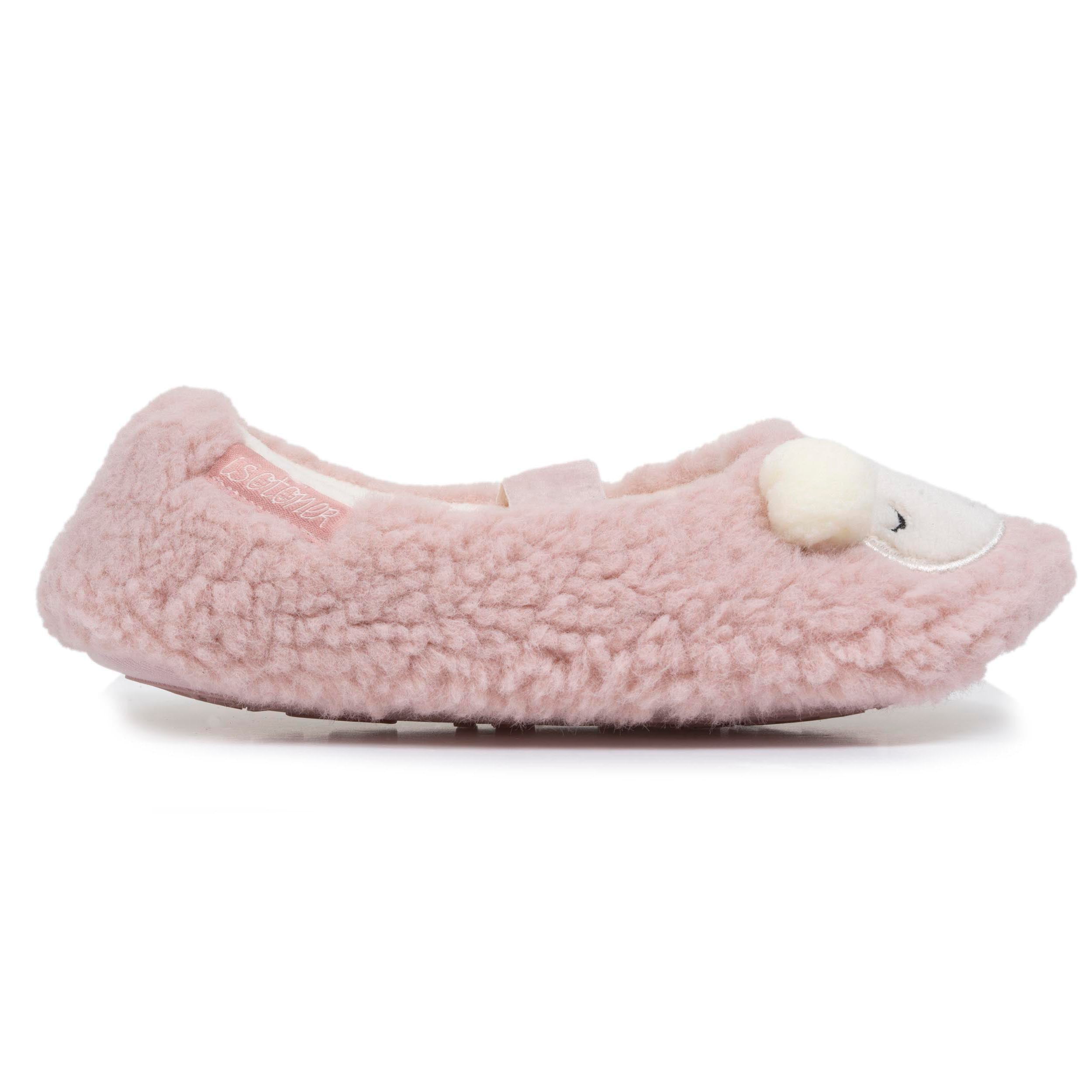 isotoner-chaussons-ballerines-fille-mouton-blush image 8
