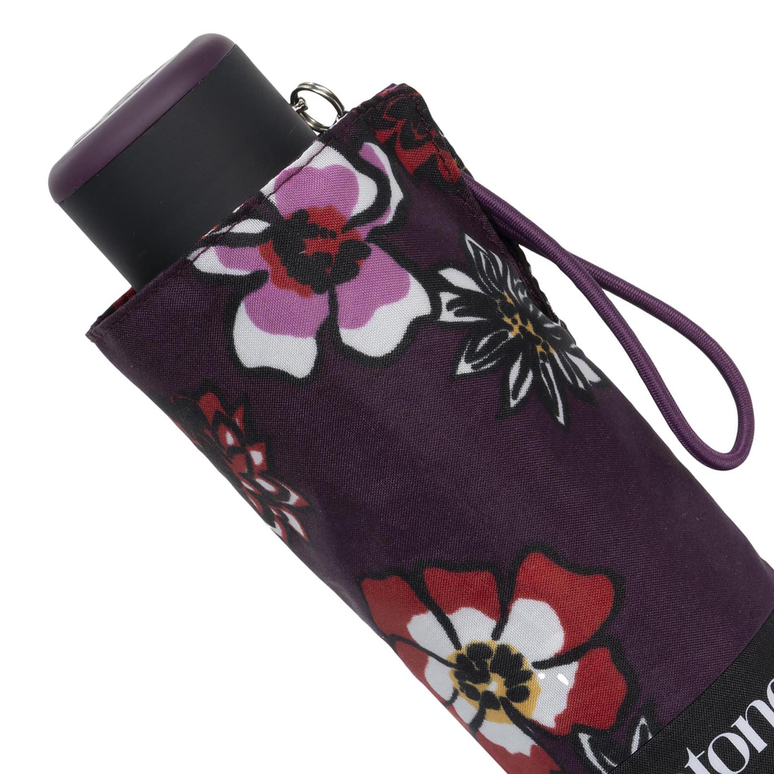 isotoner-parapluie-mini-slim-fleurs-pens-es-violet image 5
