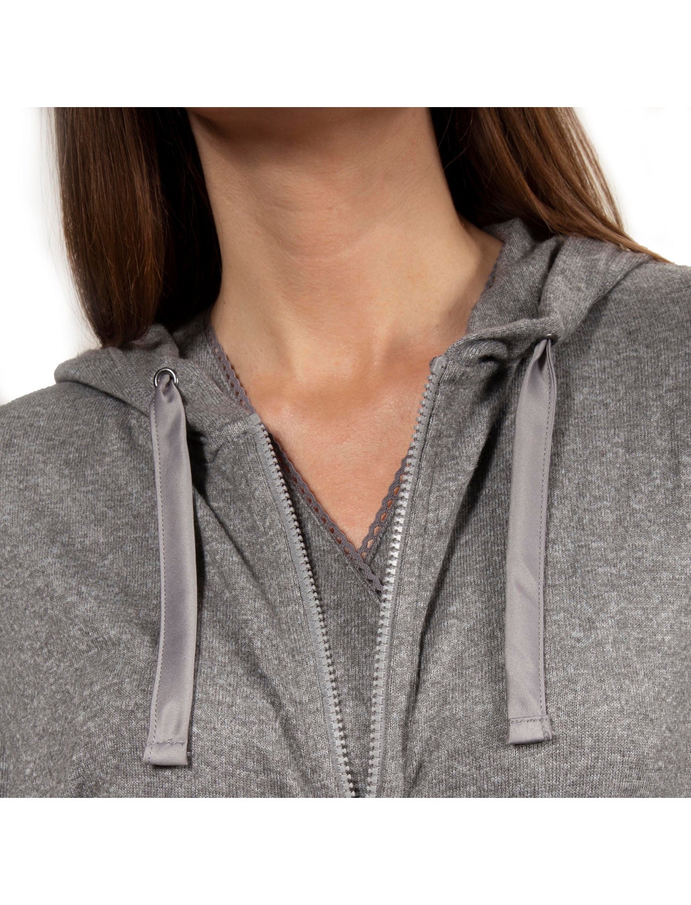 isotoner-sweat-shirt-capuche-femme-gris-chin image 7