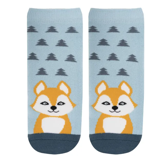 isotoner-chaussettes-antid-rapantes-enfant-renard-bleu-5-8-ans image 1