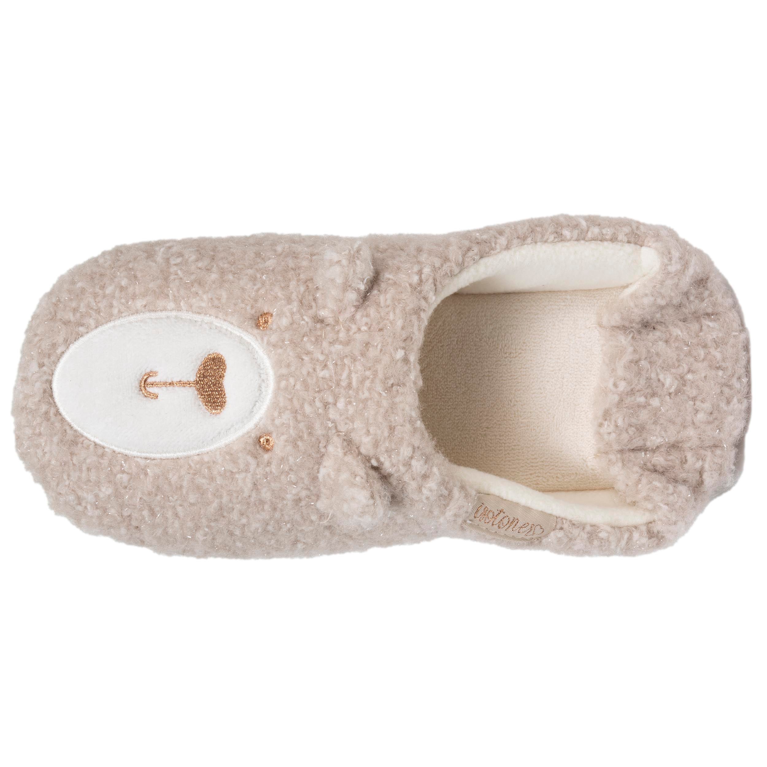 isotoner-chaussons-babouches-femme-ours-beige image 2