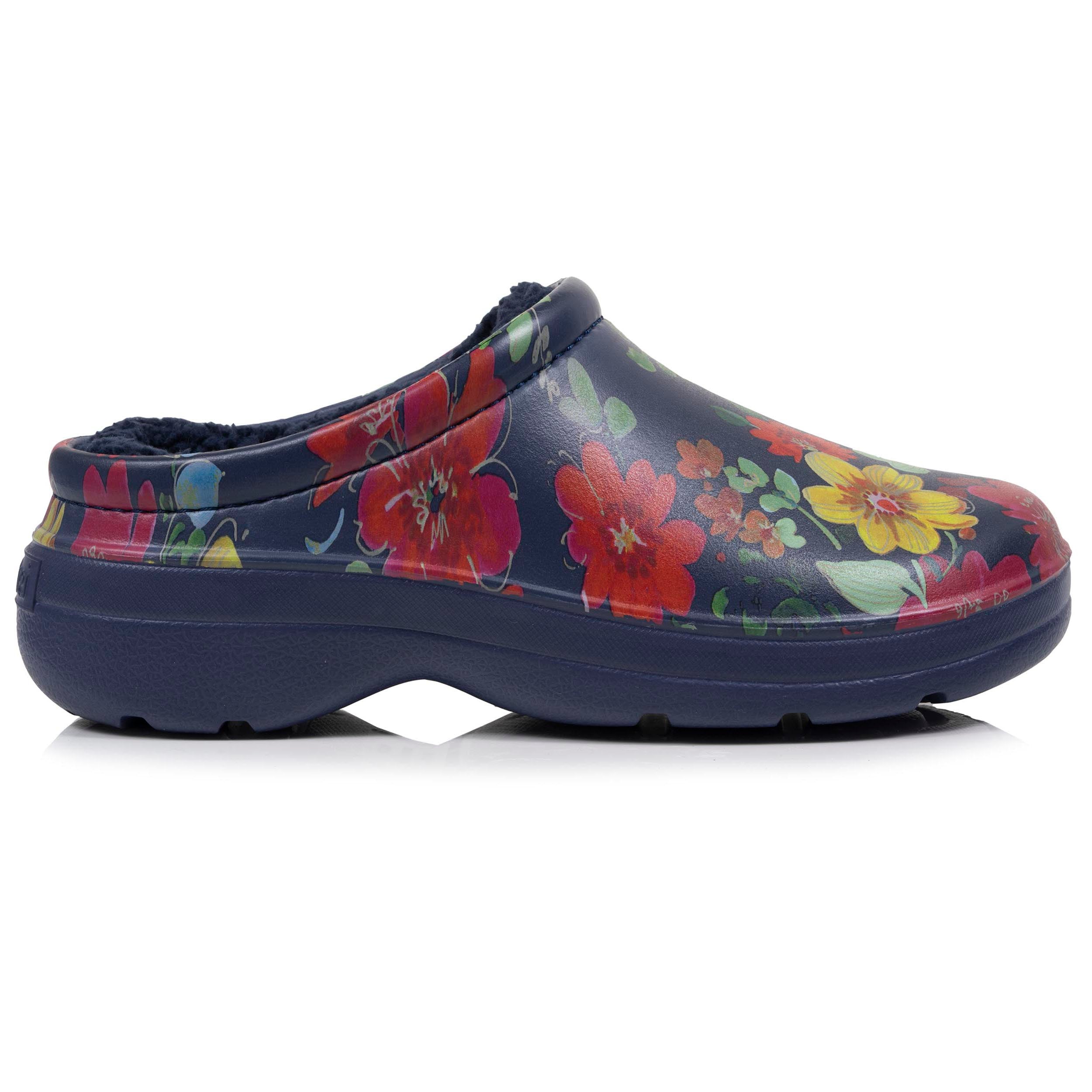 isotoner-sabots-jardin-femme-fourr-s-fleurs-marine-everywear image 8