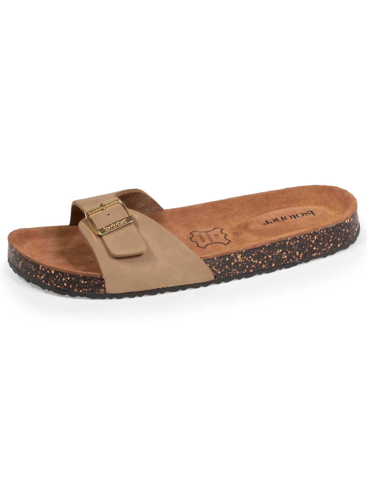 isotoner-mules-sandales-femme-simple-bride-taupe-everywear-confort image 6