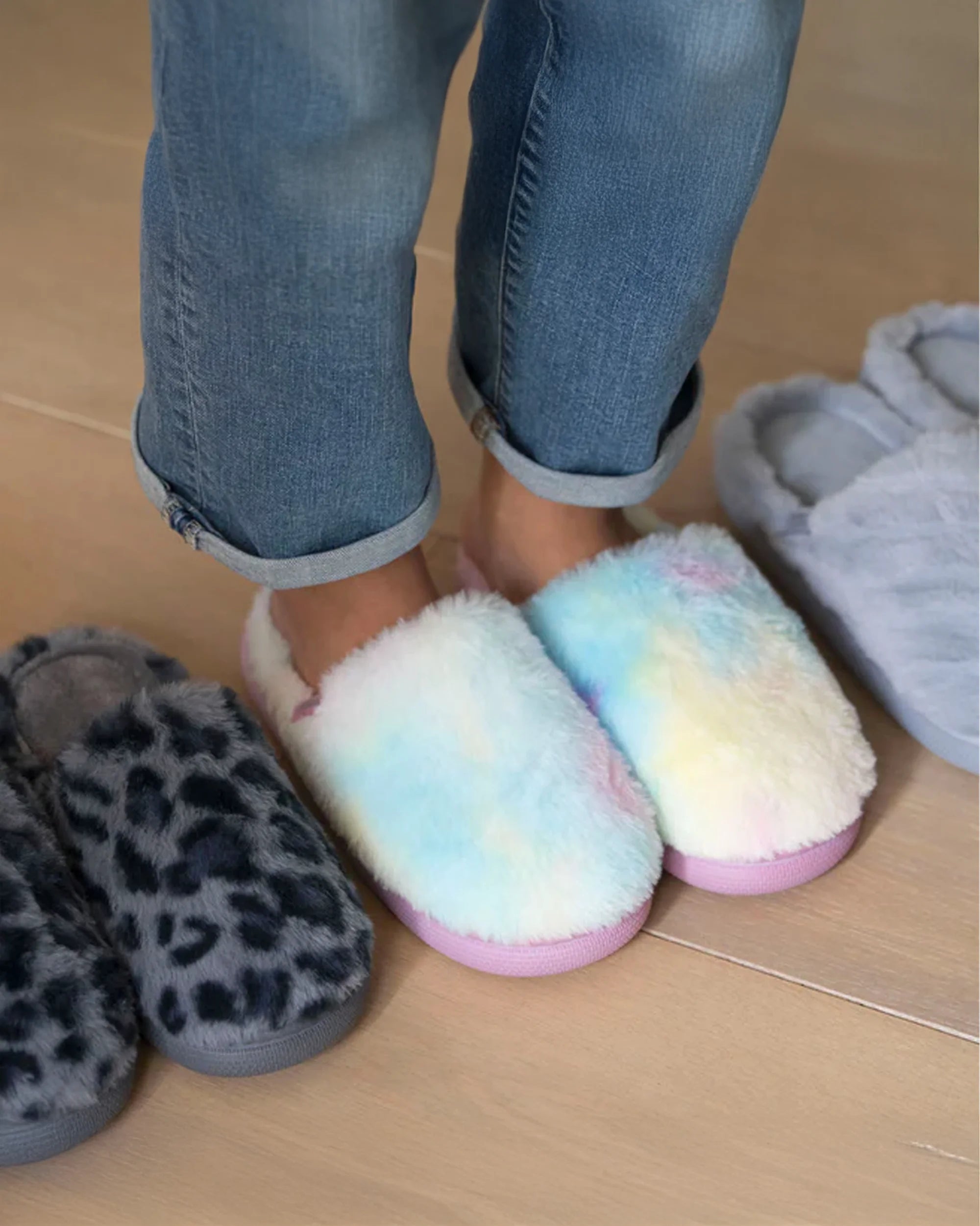 isotoner-chaussons-mules-femme-bloup-multicolor-2 image 2