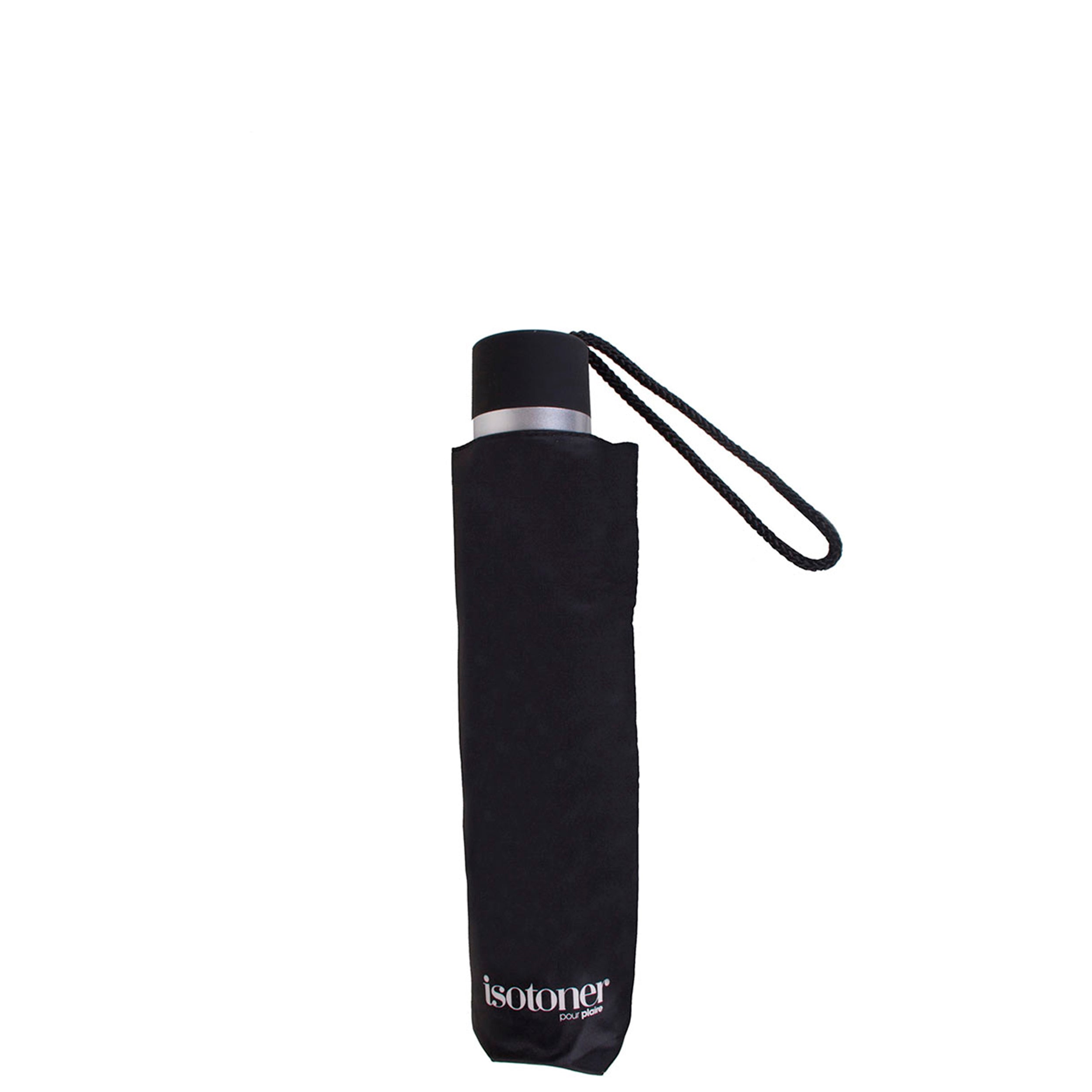 isotoner-parapluie-petit-prix-noir-manuel-8-baleines-recycl image 4