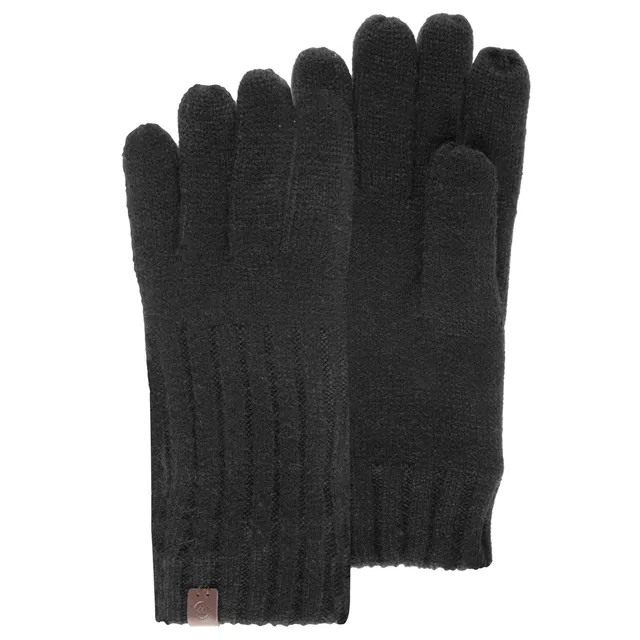 isotoner-gants-homme-maille-c-tel-e-noir-doubl-s-polaire image 1
