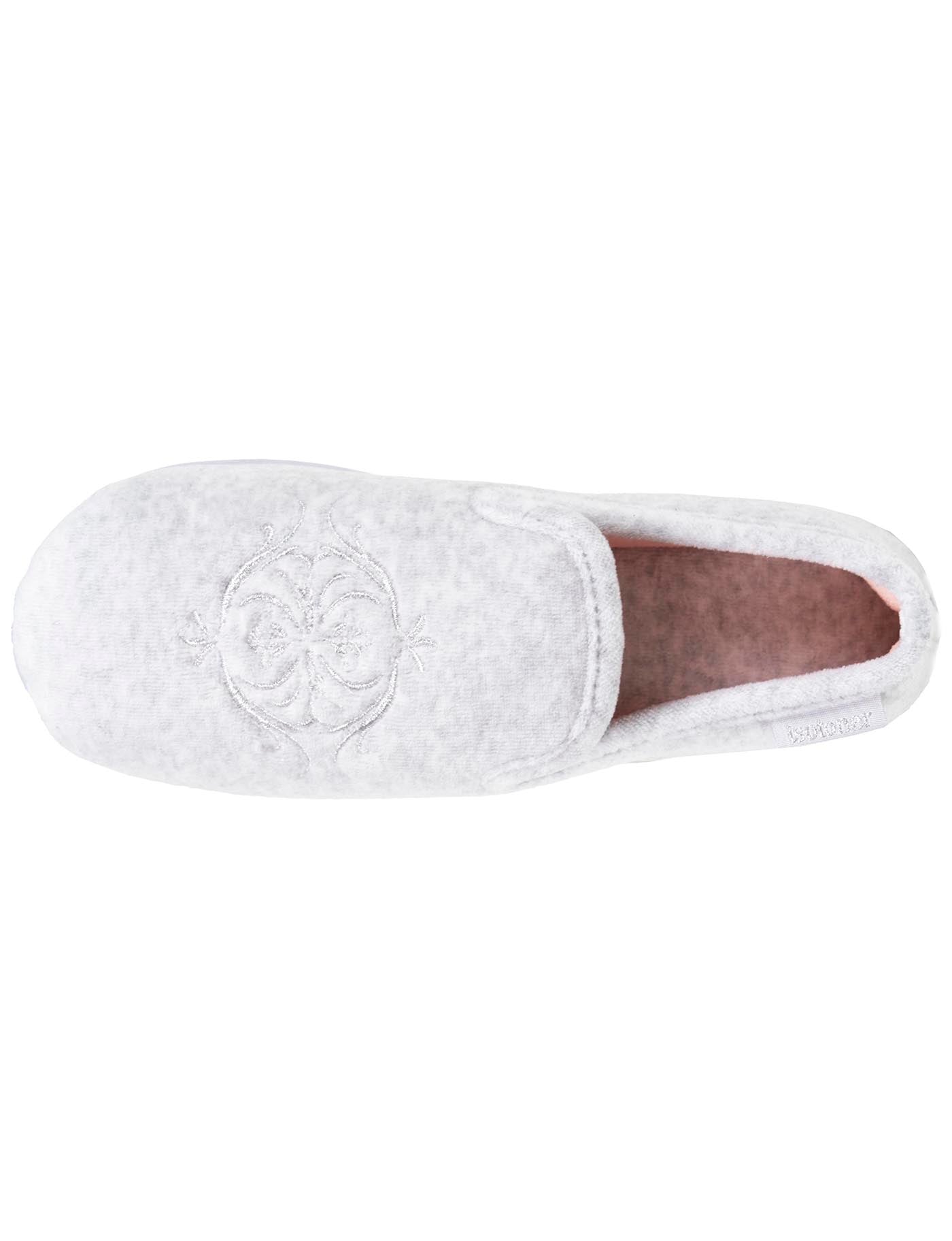 isotoner-chaussons-charentaises-femme-gris-chin-m-moire-de-forme image 7