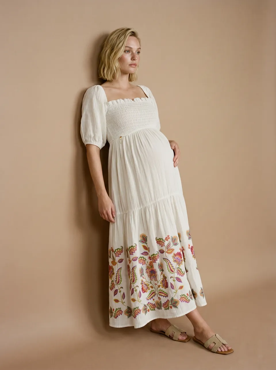 cache-c-ur-mila-robe-d-allaitement-longue-boh-me-multicolore image 1