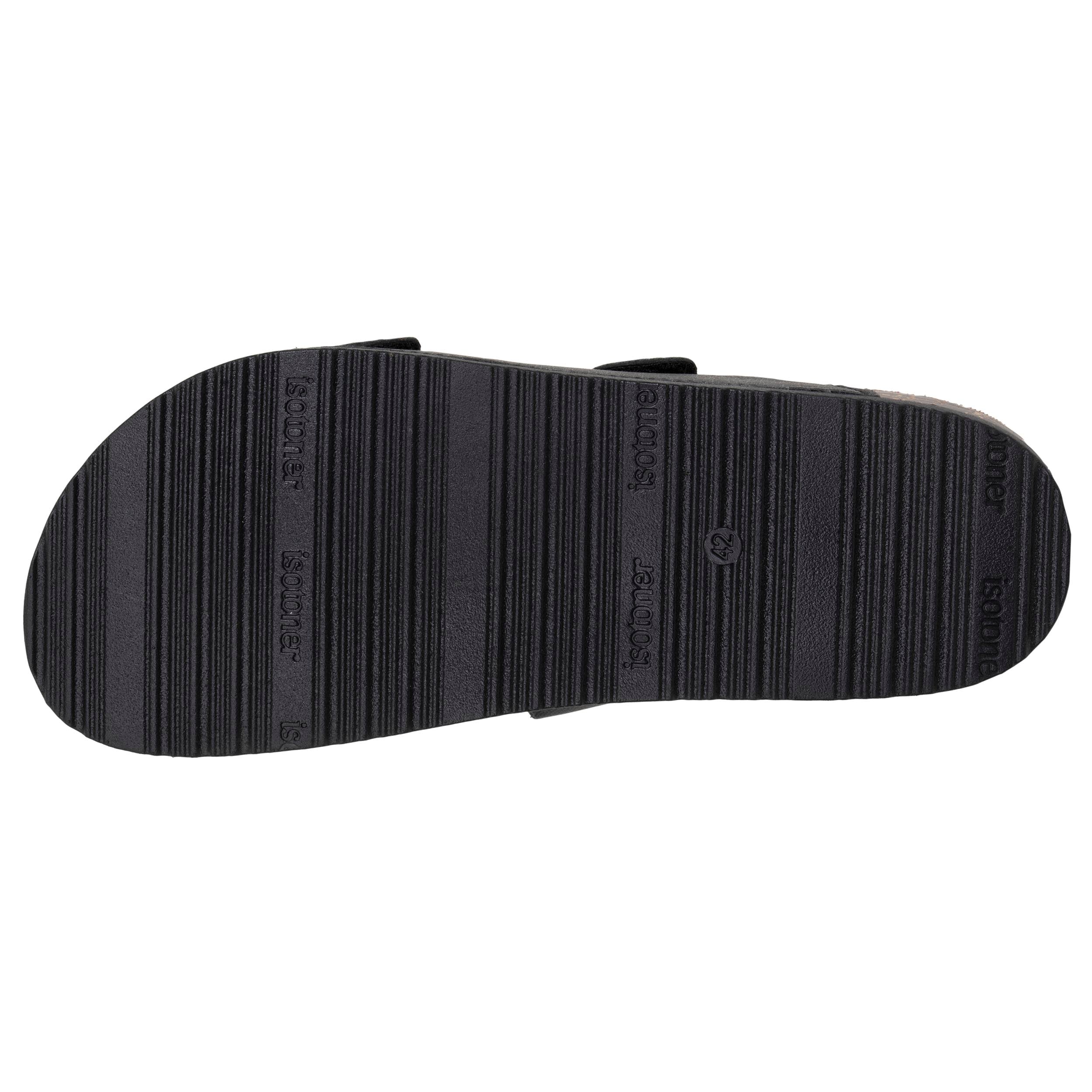 isotoner-mules-sandales-homme-double-bride-scratch-noir image 5