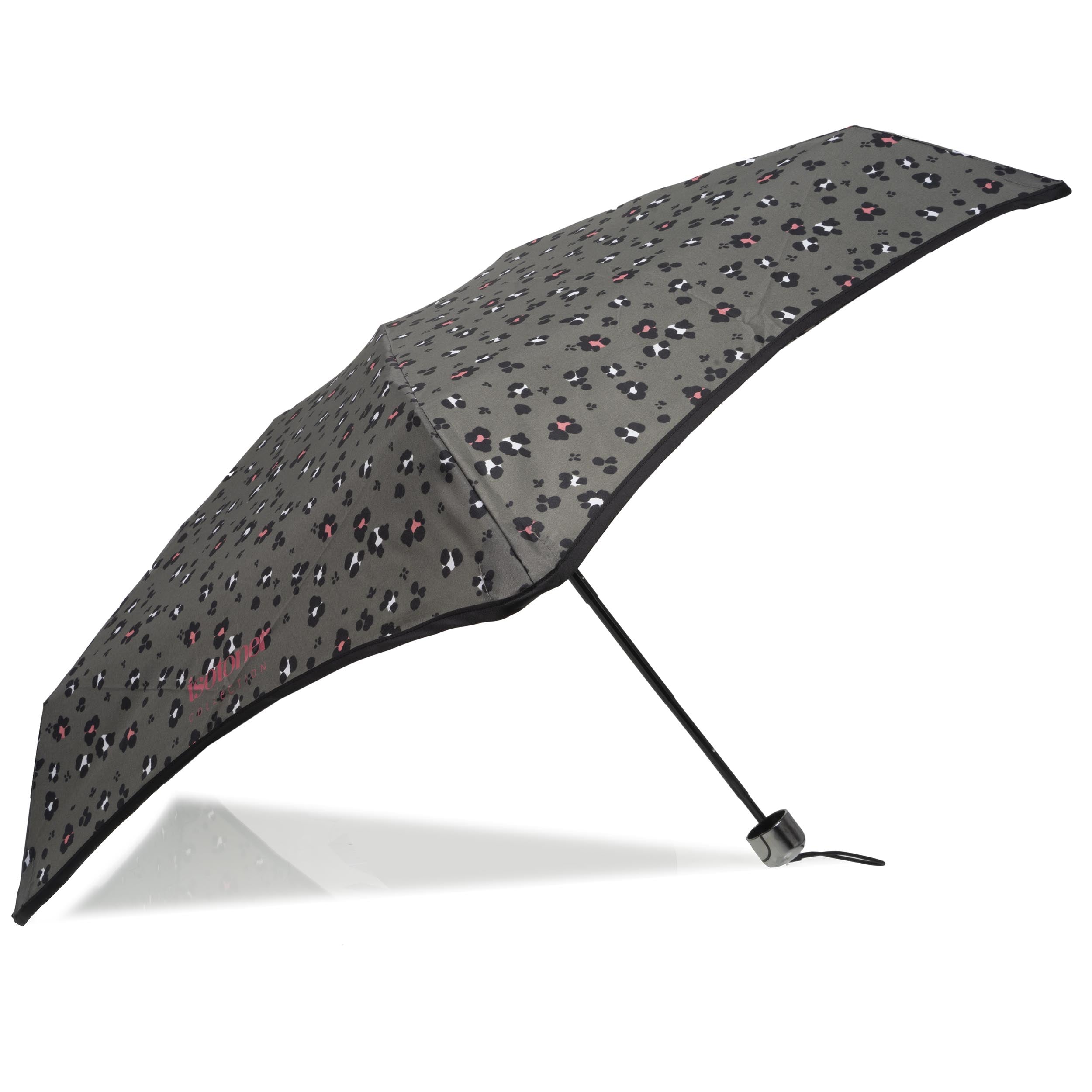 isotoner-parapluie-mini-x-tra-solide-17-5-cm-l-opard-kaki-femme image 2