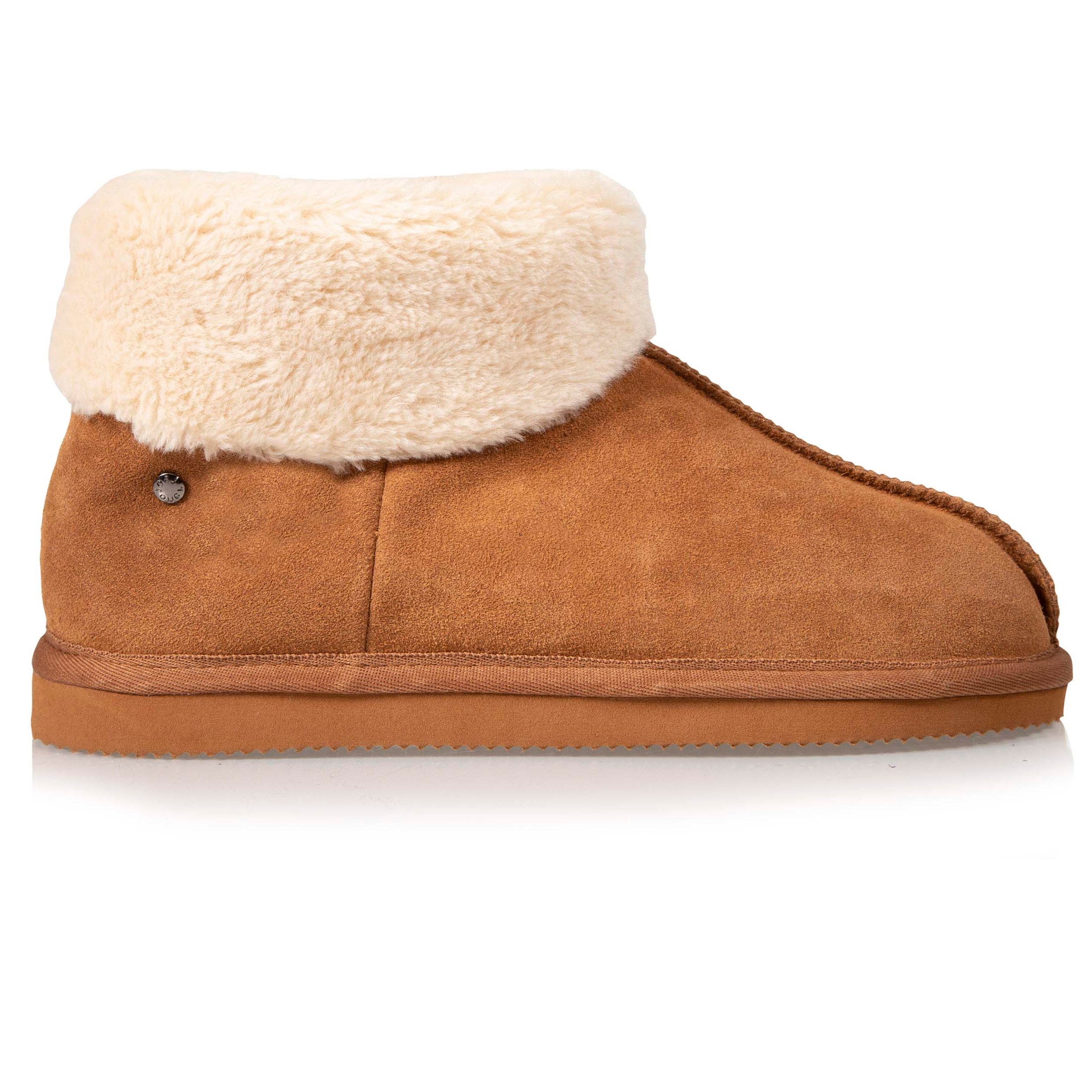 isotoner-chaussons-bottillons-fourr-s-femme-camel-cuir image 8