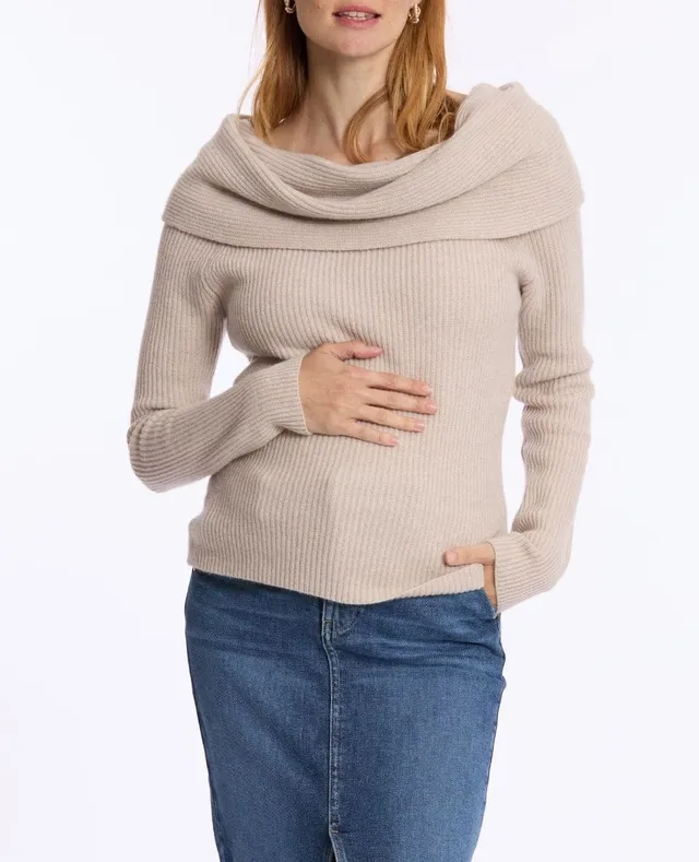cache-c-ur-pull-de-grossesse-et-d-allaitement-kim-beige image 1