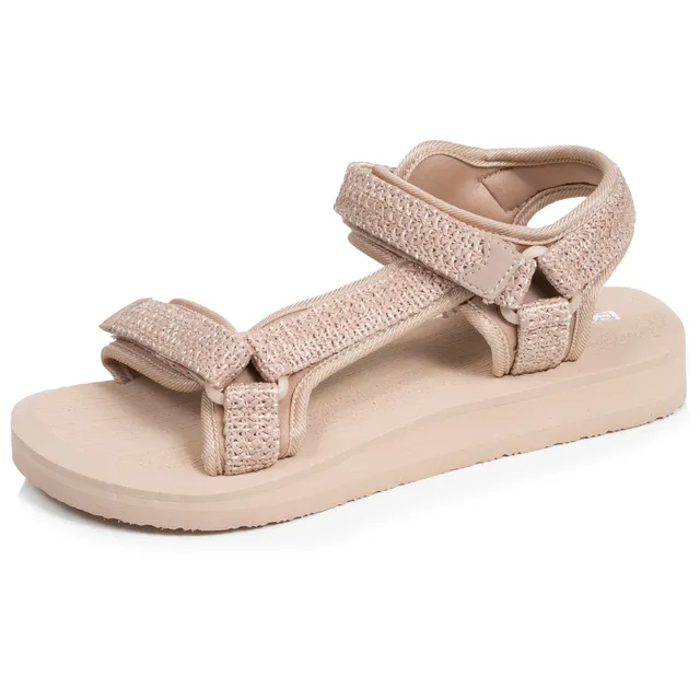 isotoner-sandales-femme-sport-talon-beige-3-4-cm image 1