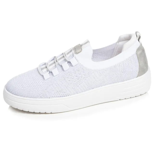 isotoner-baskets-slip-on-plateforme-femme-blanc-everywear image 1