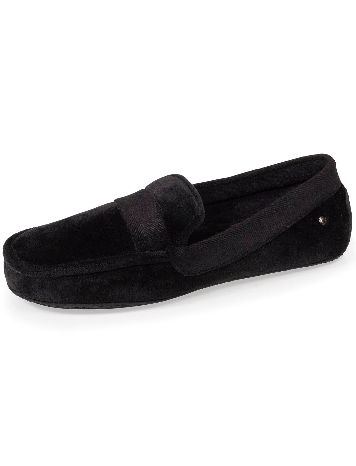 isotoner-chaussons-mocassins-homme-velours-doux-noir image 6