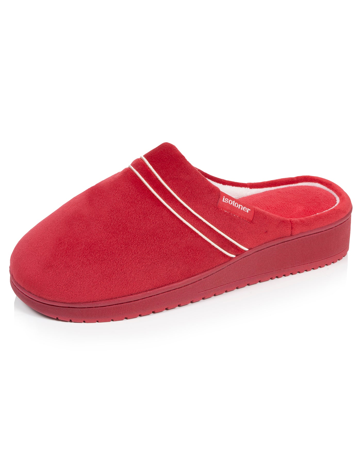 isotoner-chaussons-mules-talon-femme-rouge-3-7-cm image 6