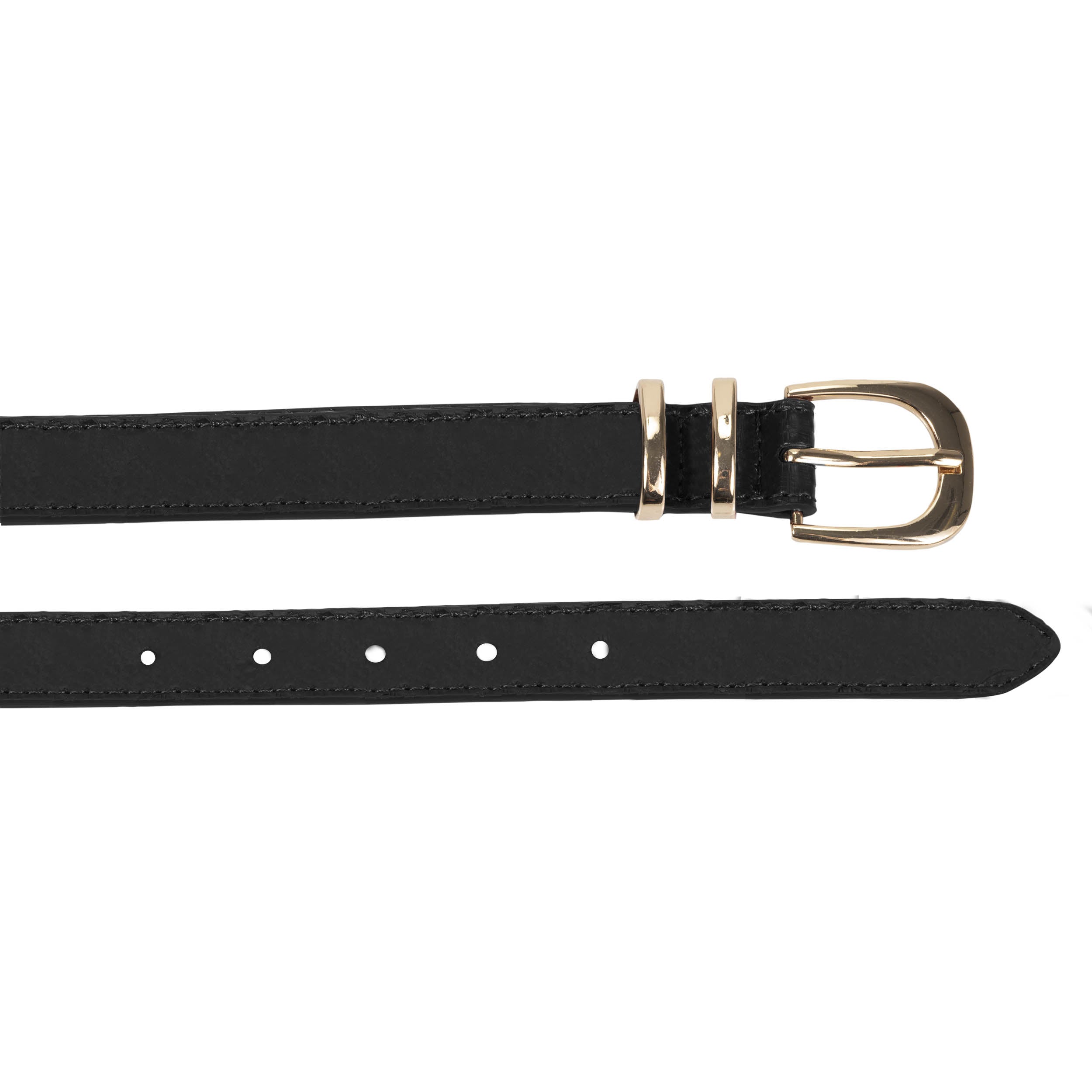 isotoner-ceinture-femme-noir-en-cuir-2-2-cm image 2