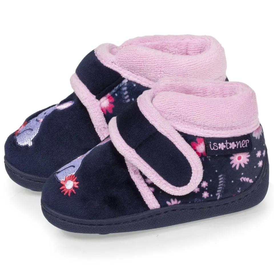 isotoner-chaussons-bottillons-scratch-b-b-lapin-marine image 1