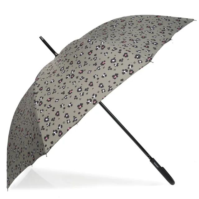 isotoner-parapluie-canne-auto-l-opard-kaki-90-cm image 1