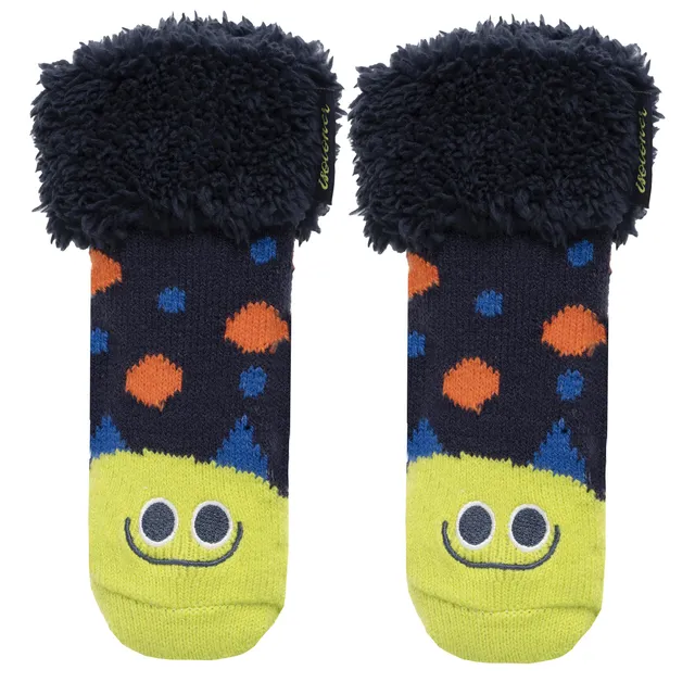 isotoner-chaussettes-fourr-es-enfant-vert-monstre-1-8-ans image 1
