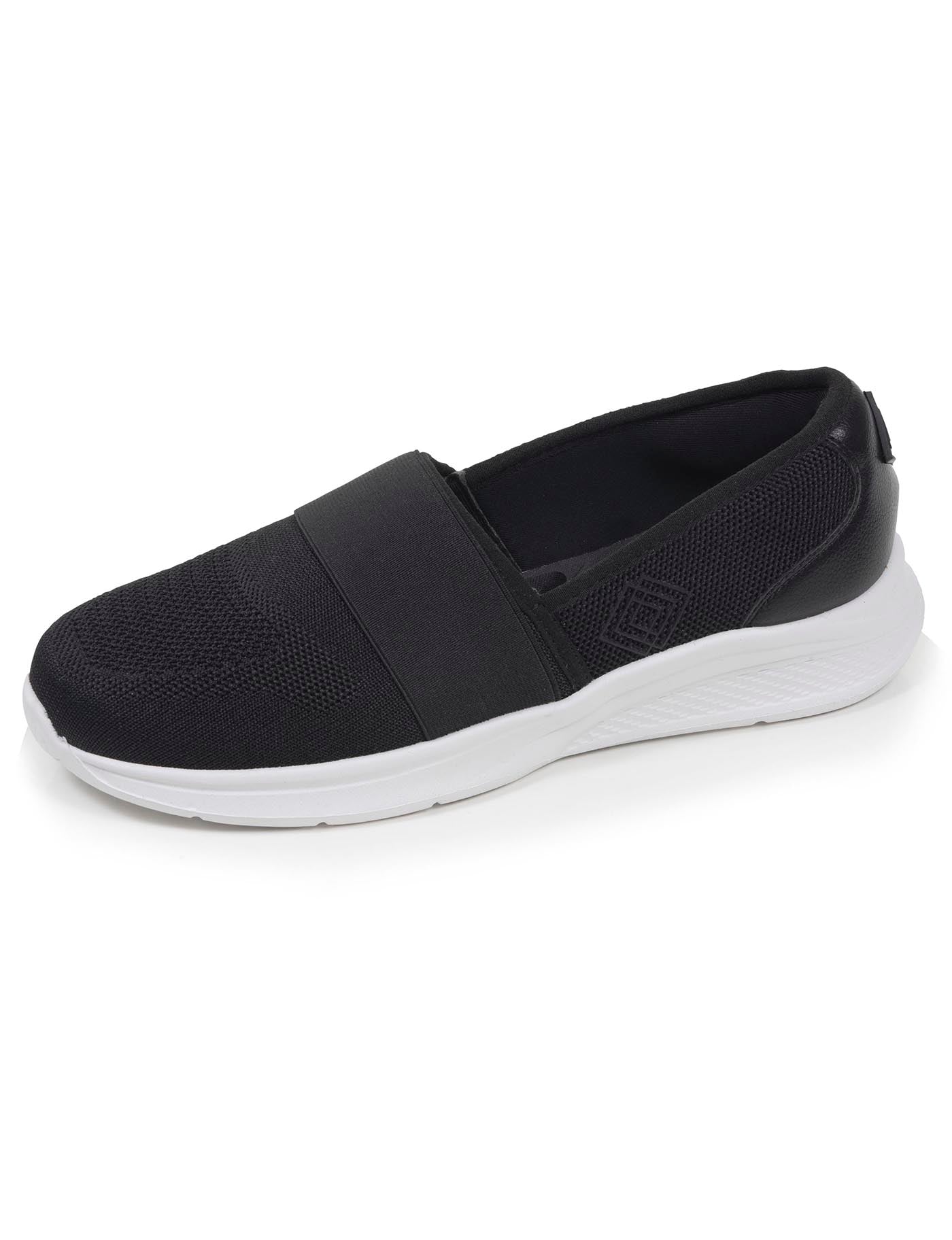 isotoner-baskets-slippers-femme-lastique-noir-everywear image 6