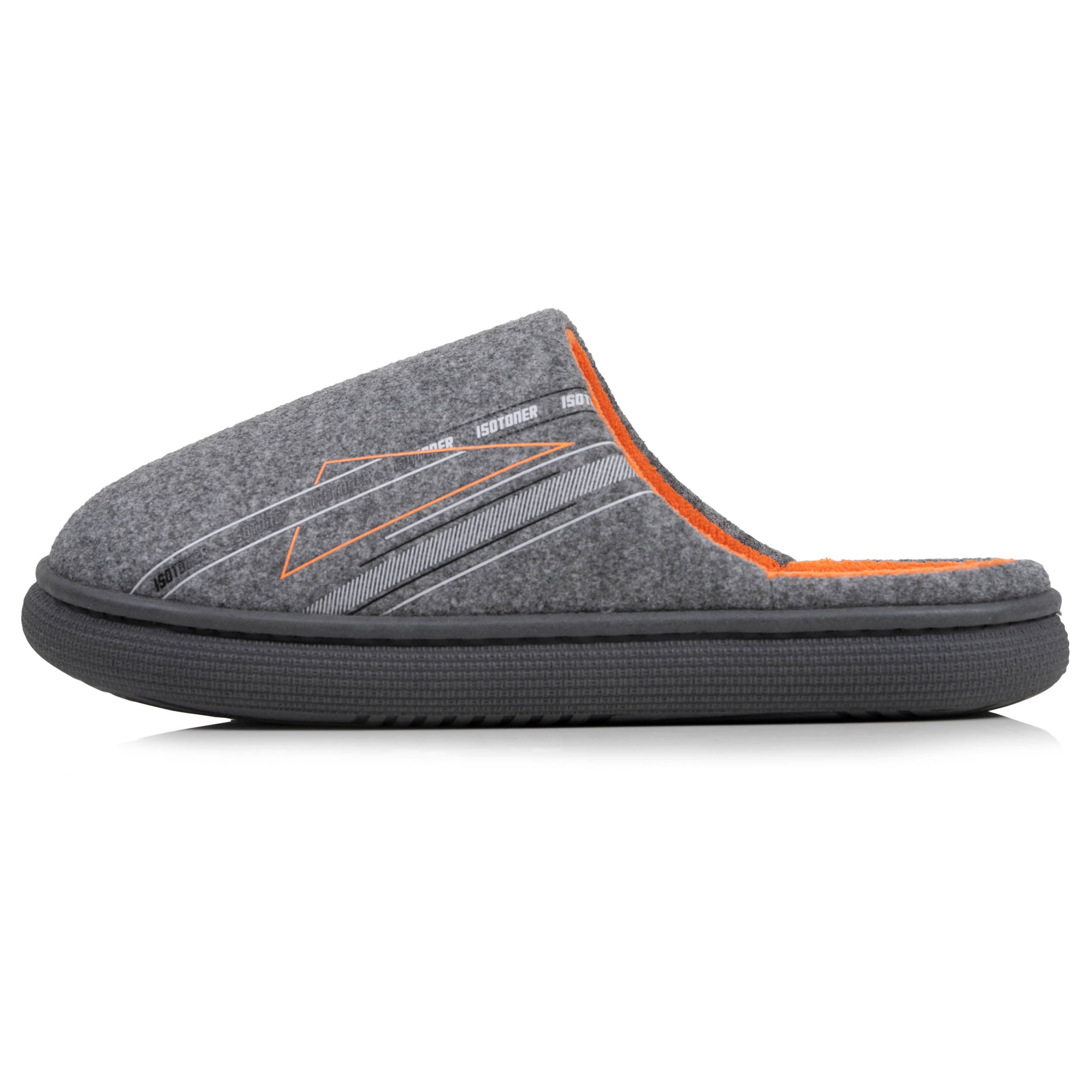 isotoner-chaussons-mules-homme-bloup-gris-chin-2 image 3