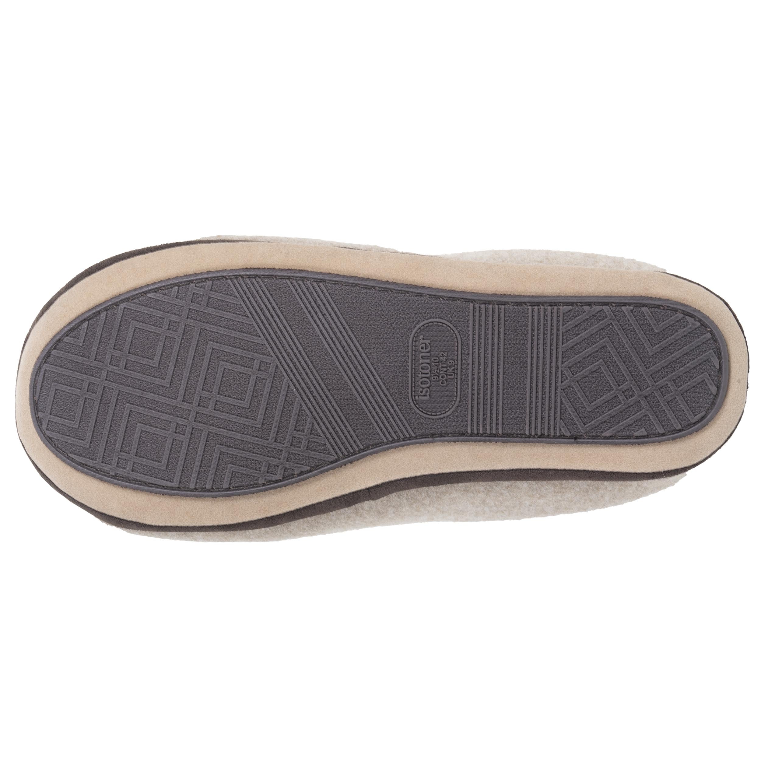 isotoner-chaussons-mules-homme-feutrine-beige image 5