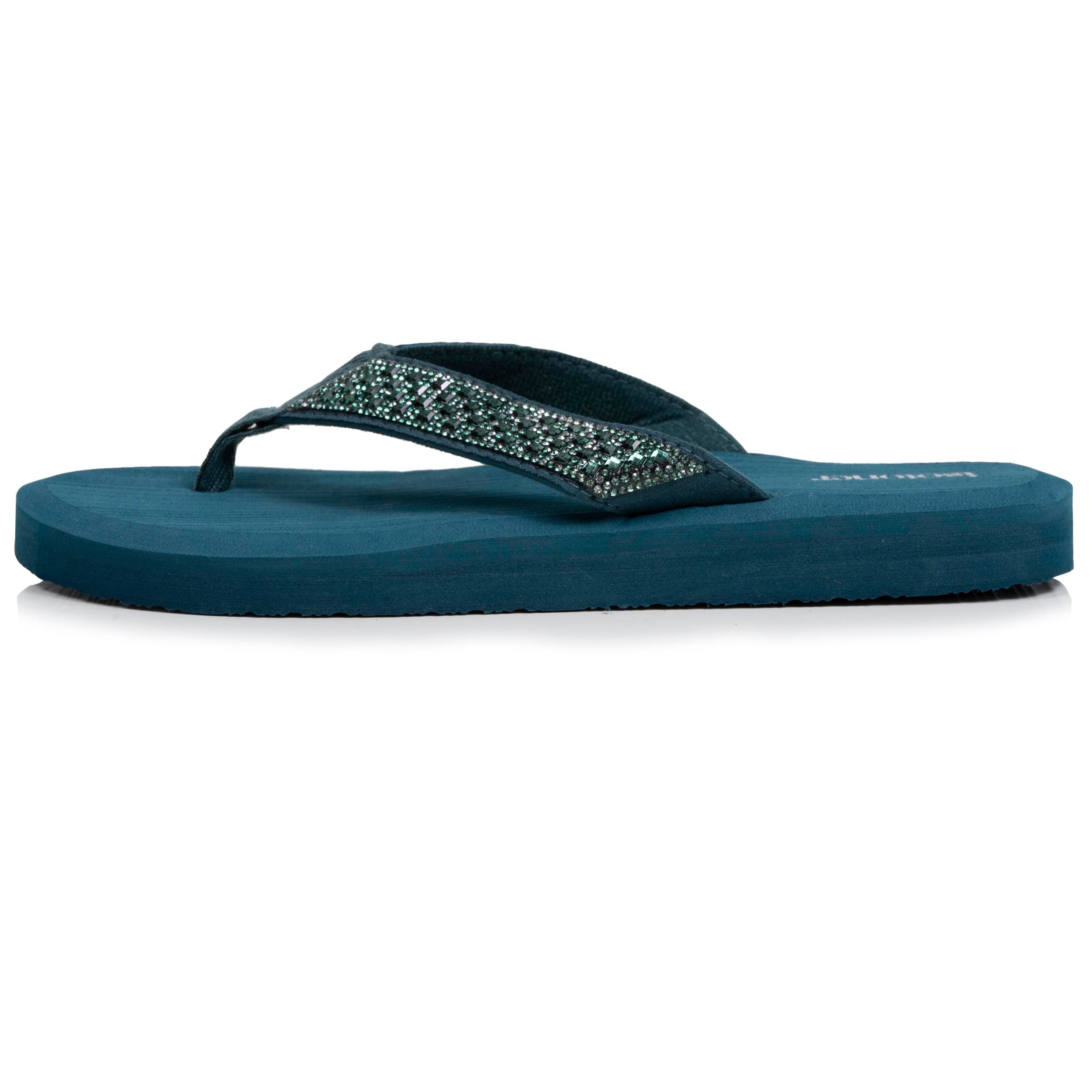 isotoner-tongs-femme-yoga-confort-vert-canard image 4