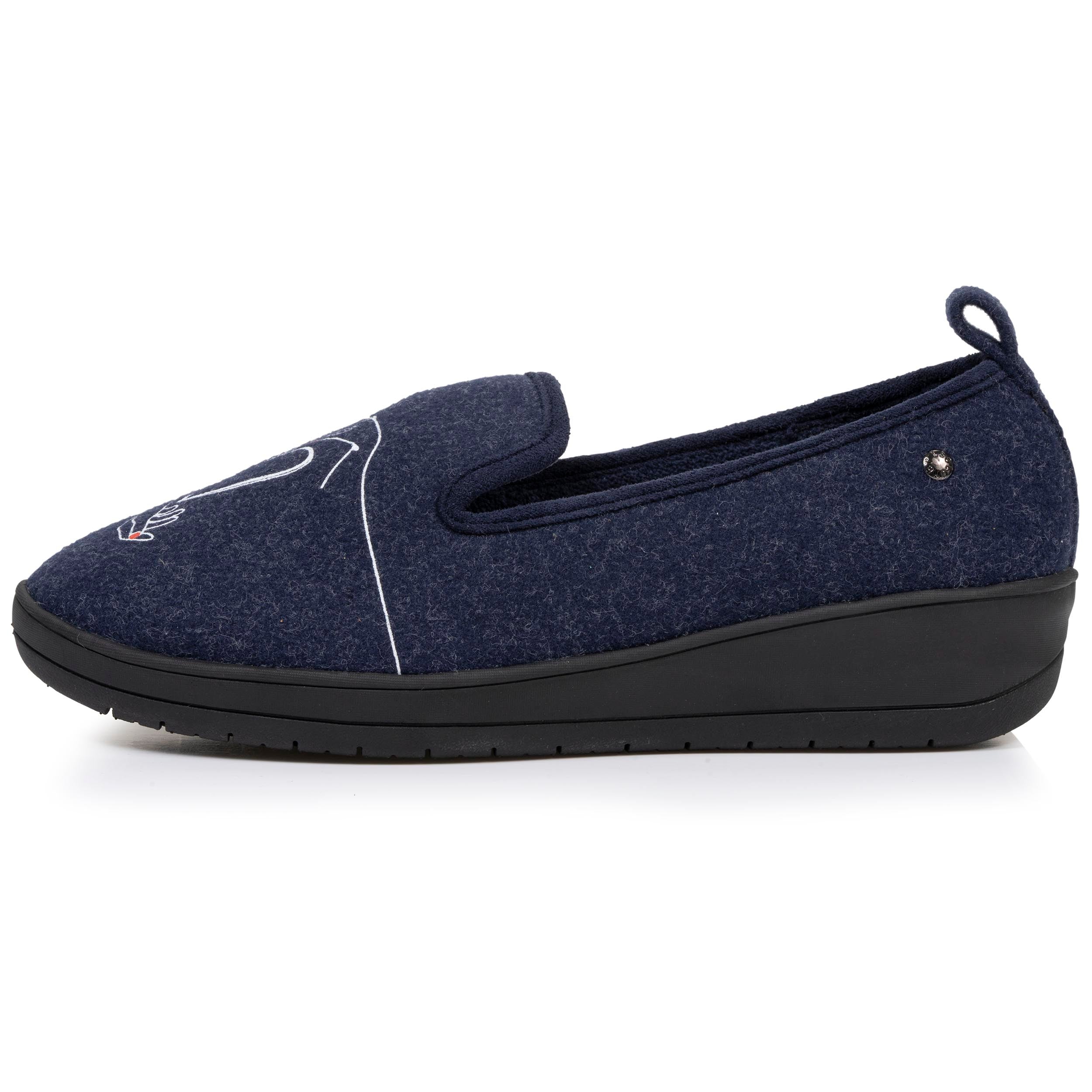 isotoner-chaussons-charentaises-femme-talon-marine-everywear image 3