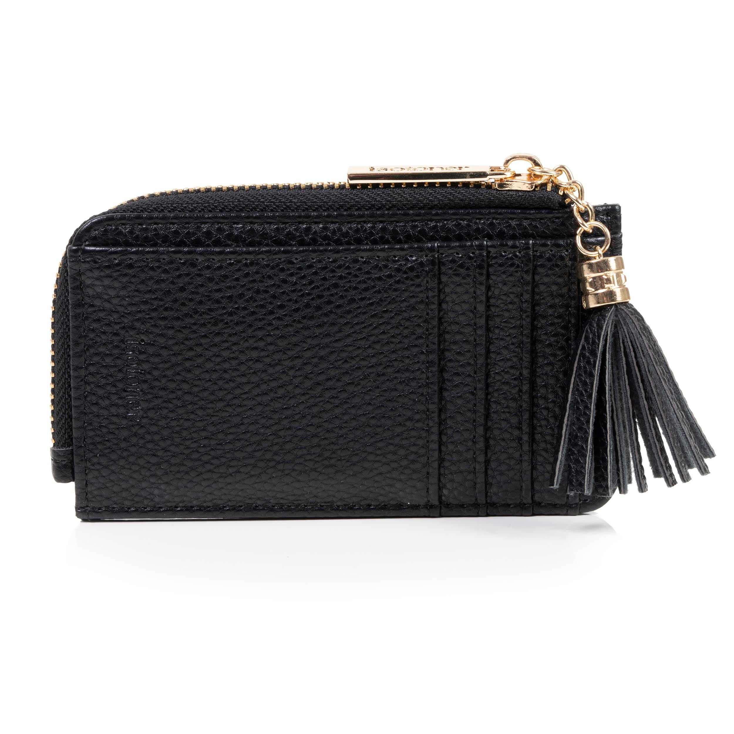 isotoner-porte-cartes-femme-zipp-noir-anti-rfid image 1