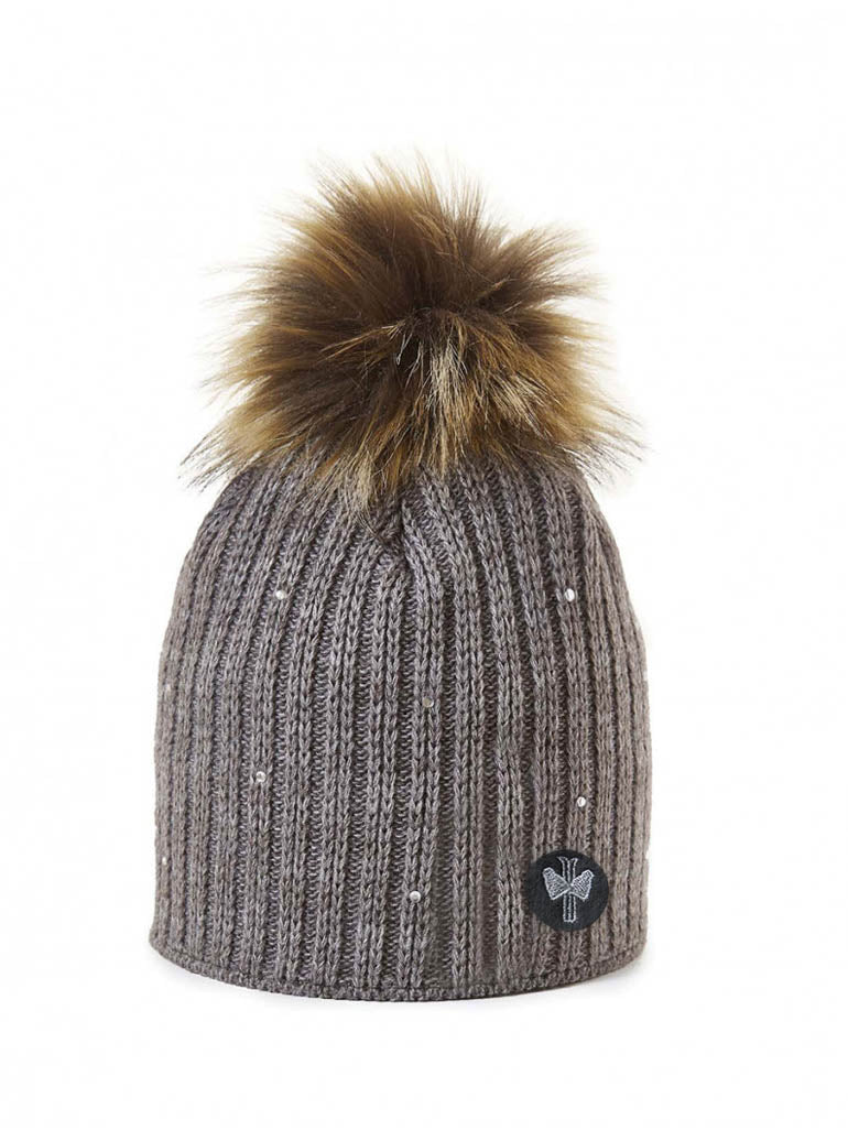 bonnet-pipolaki-merry-femme-laine-beige-blanc-gris-pompon image 8