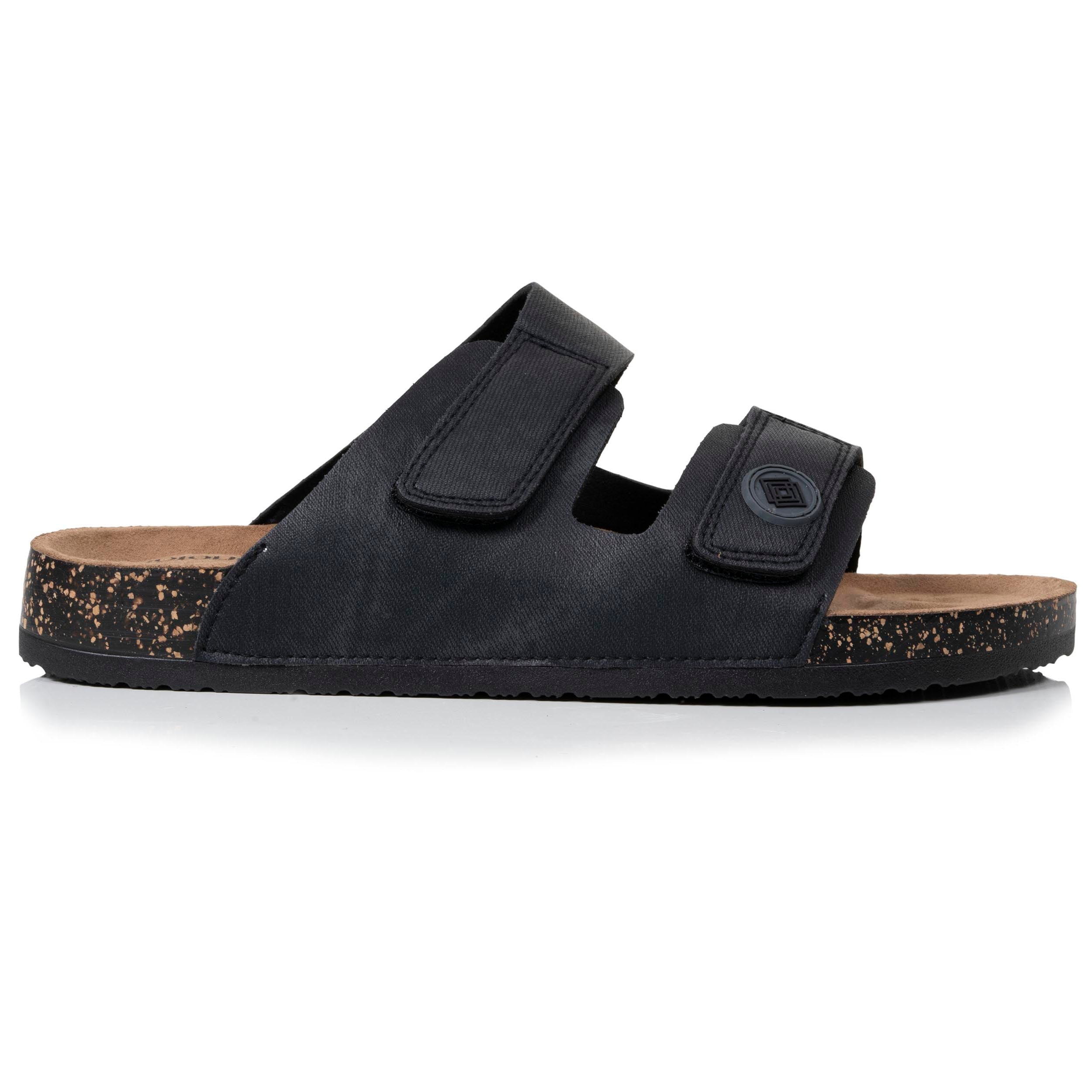 isotoner-mules-sandales-homme-double-bride-scratch-noir image 8