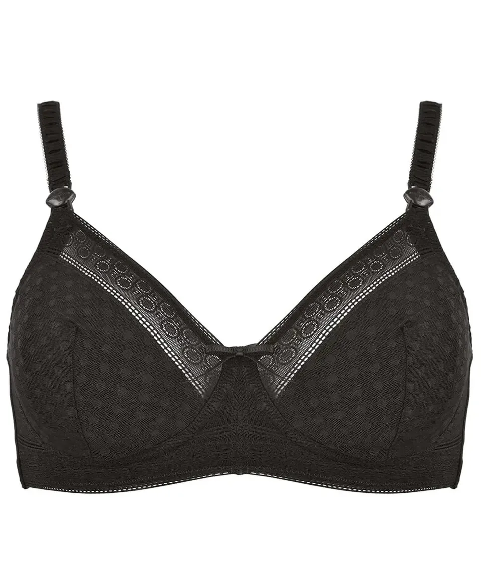 cache-c-ur-mosaic-soutien-gorge-de-grossesse-et-d-allaitement-noir image 1