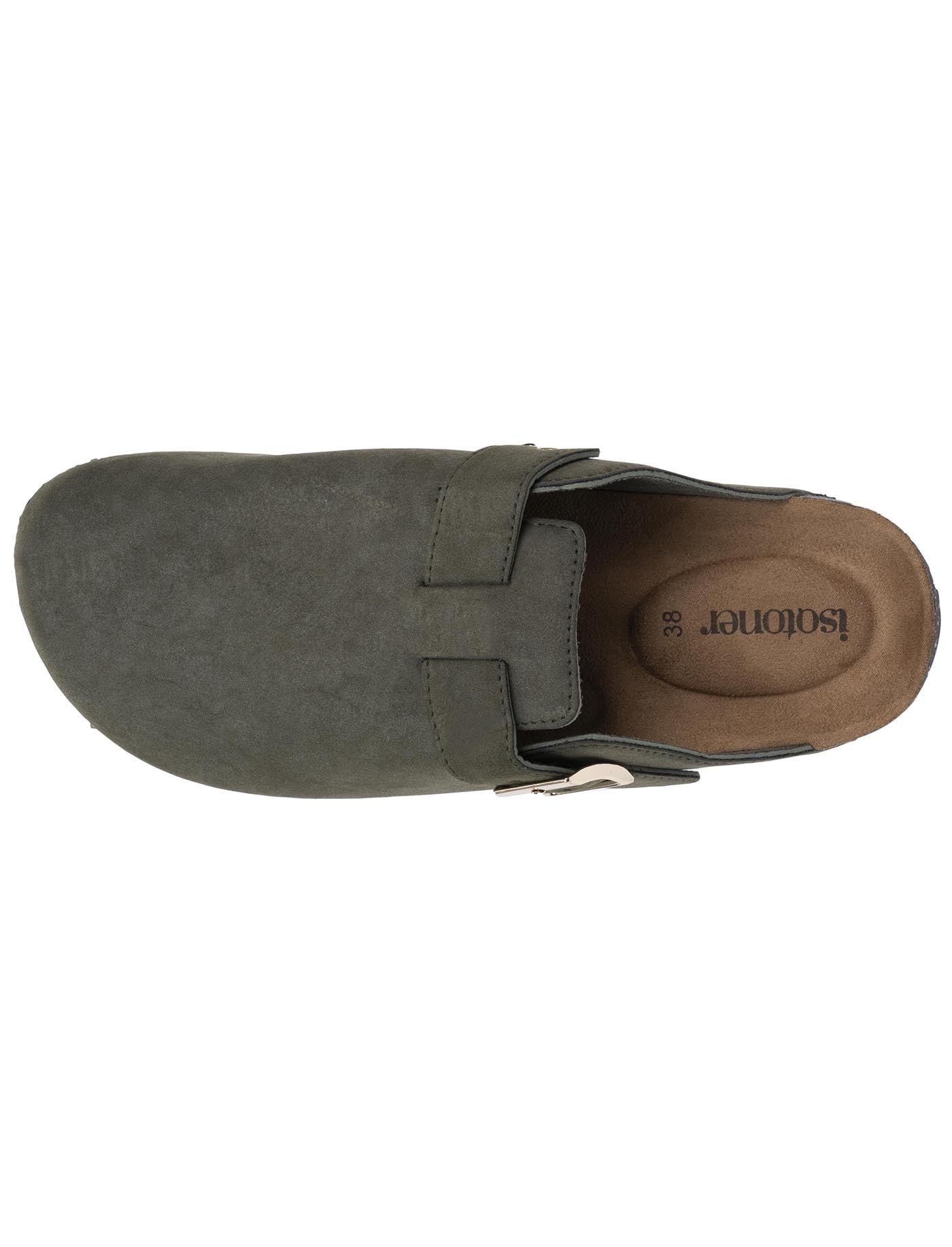 isotoner-mules-sabots-confort-femme-kaki image 7