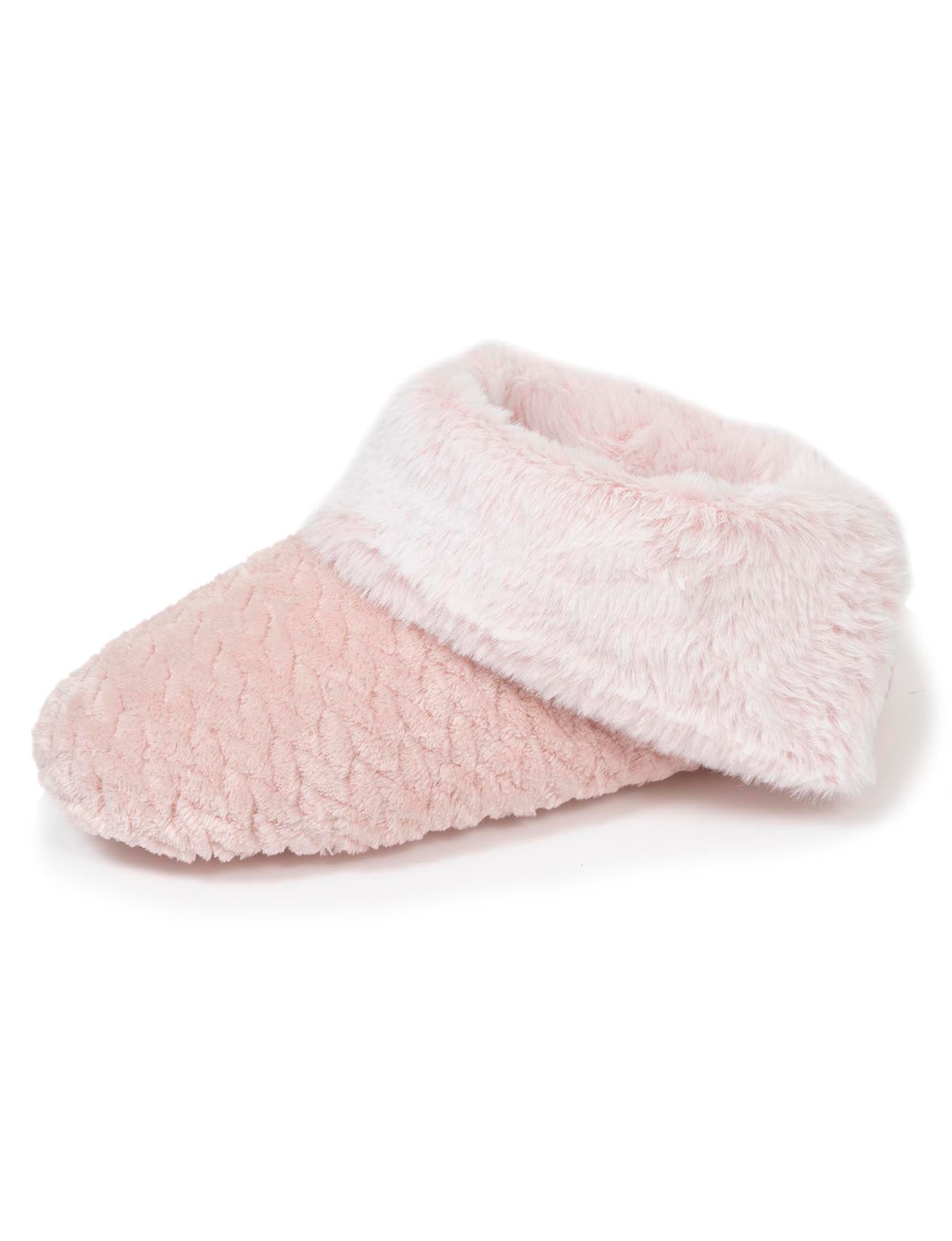isotoner-chaussons-bottillons-femme-rose-micro-ponge-textur-e image 6
