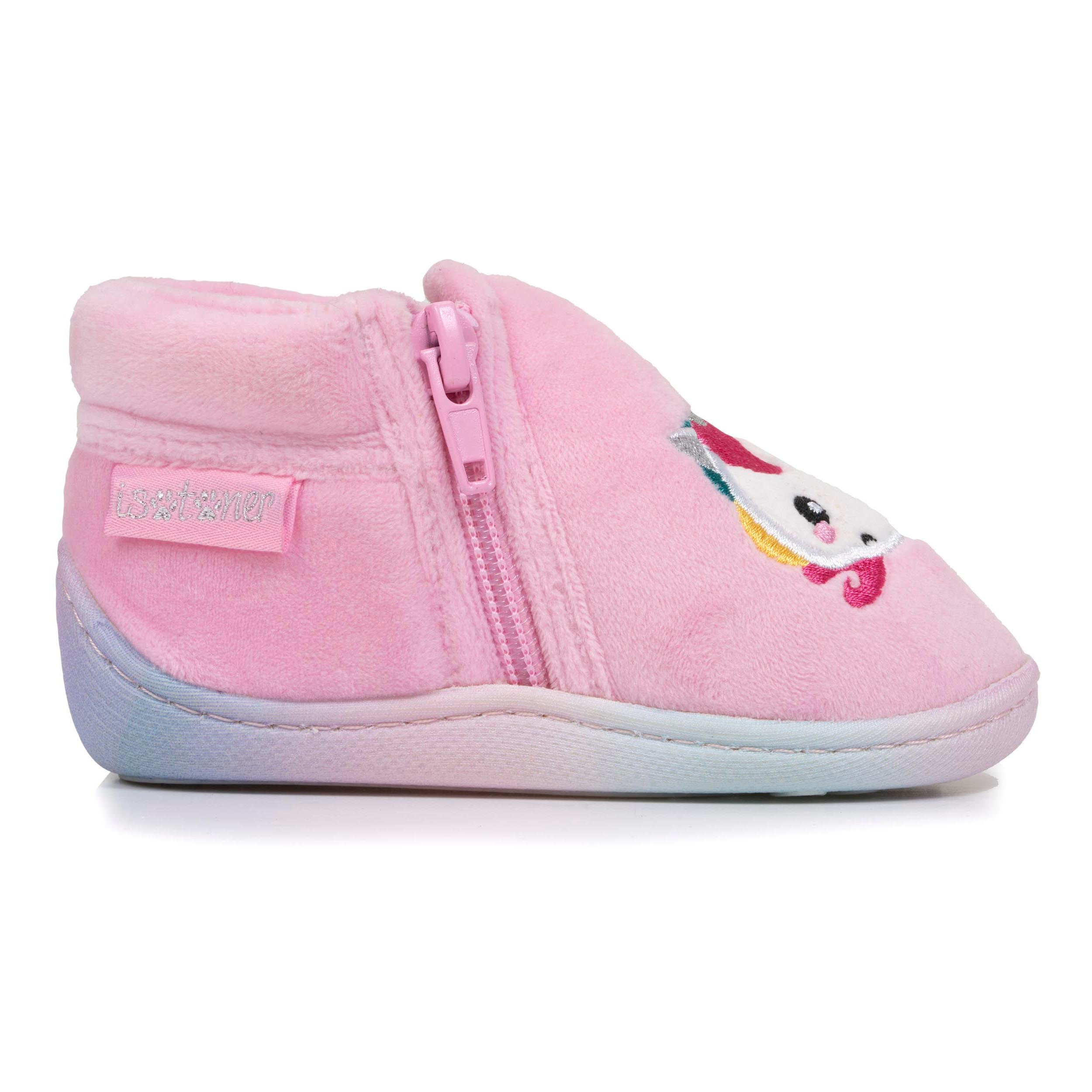 isotoner-chaussons-bottillons-zip-b-b-rose-licorne-antid-rapants image 8
