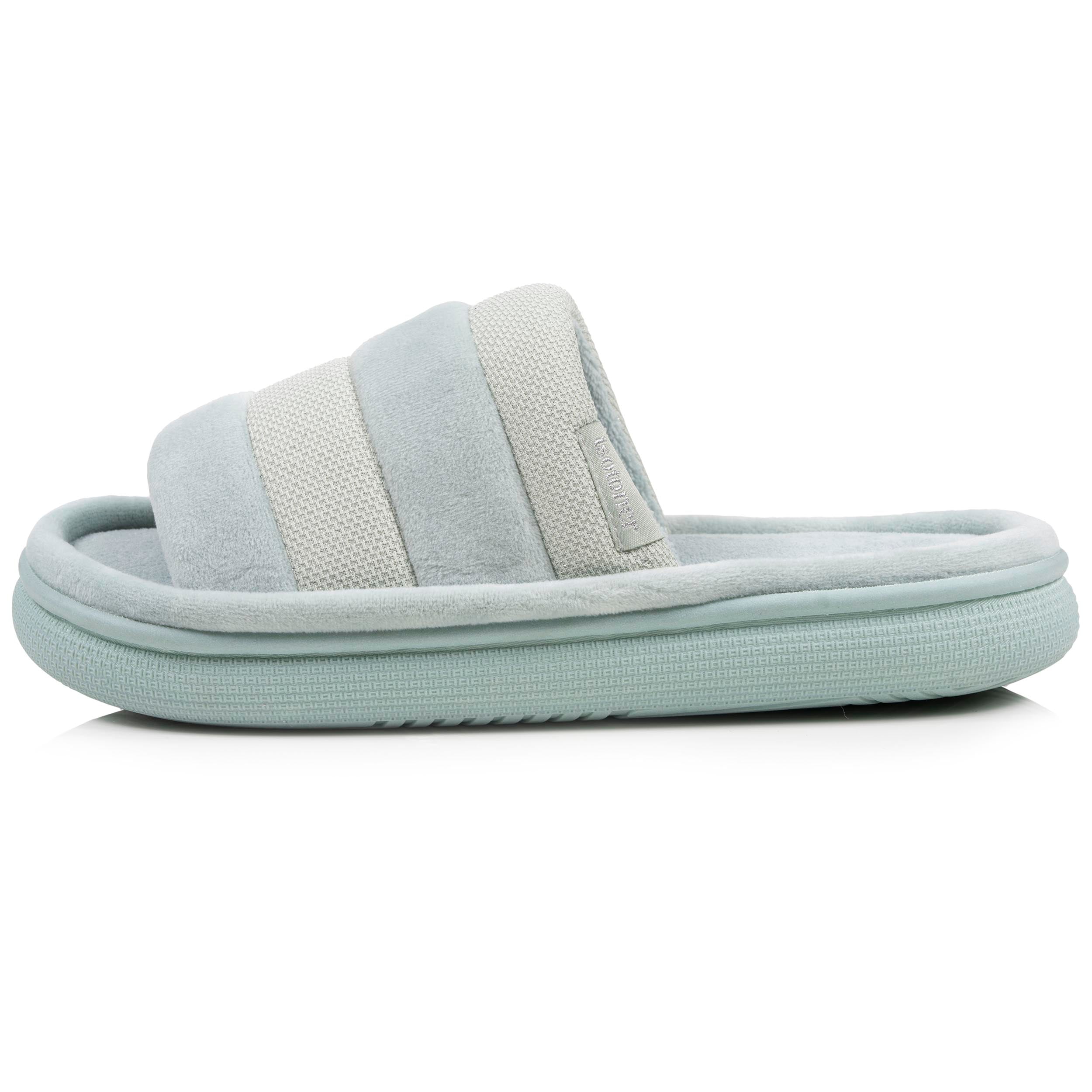isotoner-chaussons-sandales-femme-bloup-vert-amande image 3