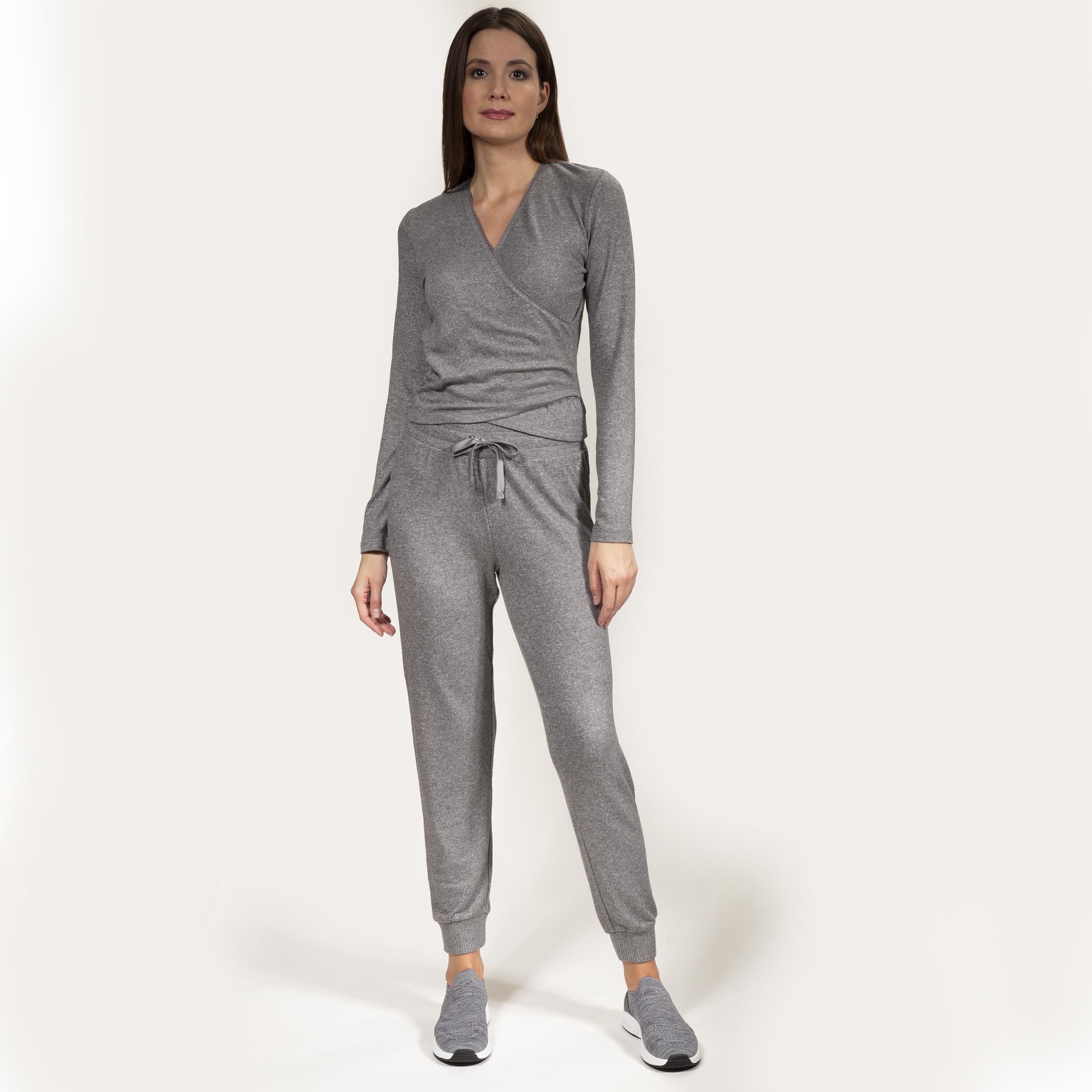 isotoner-pantalon-jogger-femme-gris-chin image 3