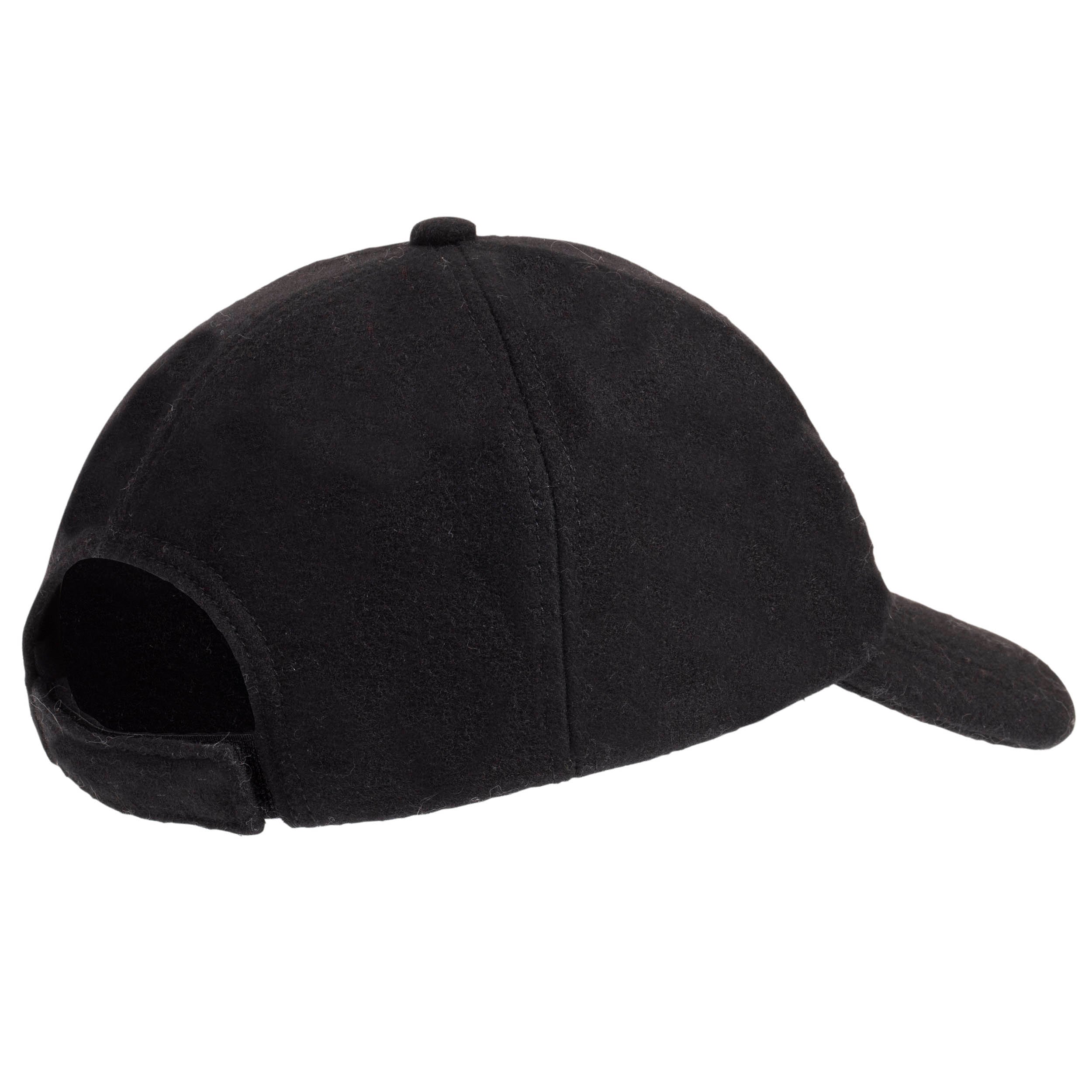 isotoner-casquette-homme-laine-m-lang-e-noir-patch-cuir image 2