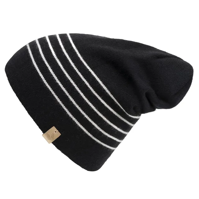 isotoner-bonnet-femme-ultra-doux-noir-rayures image 1