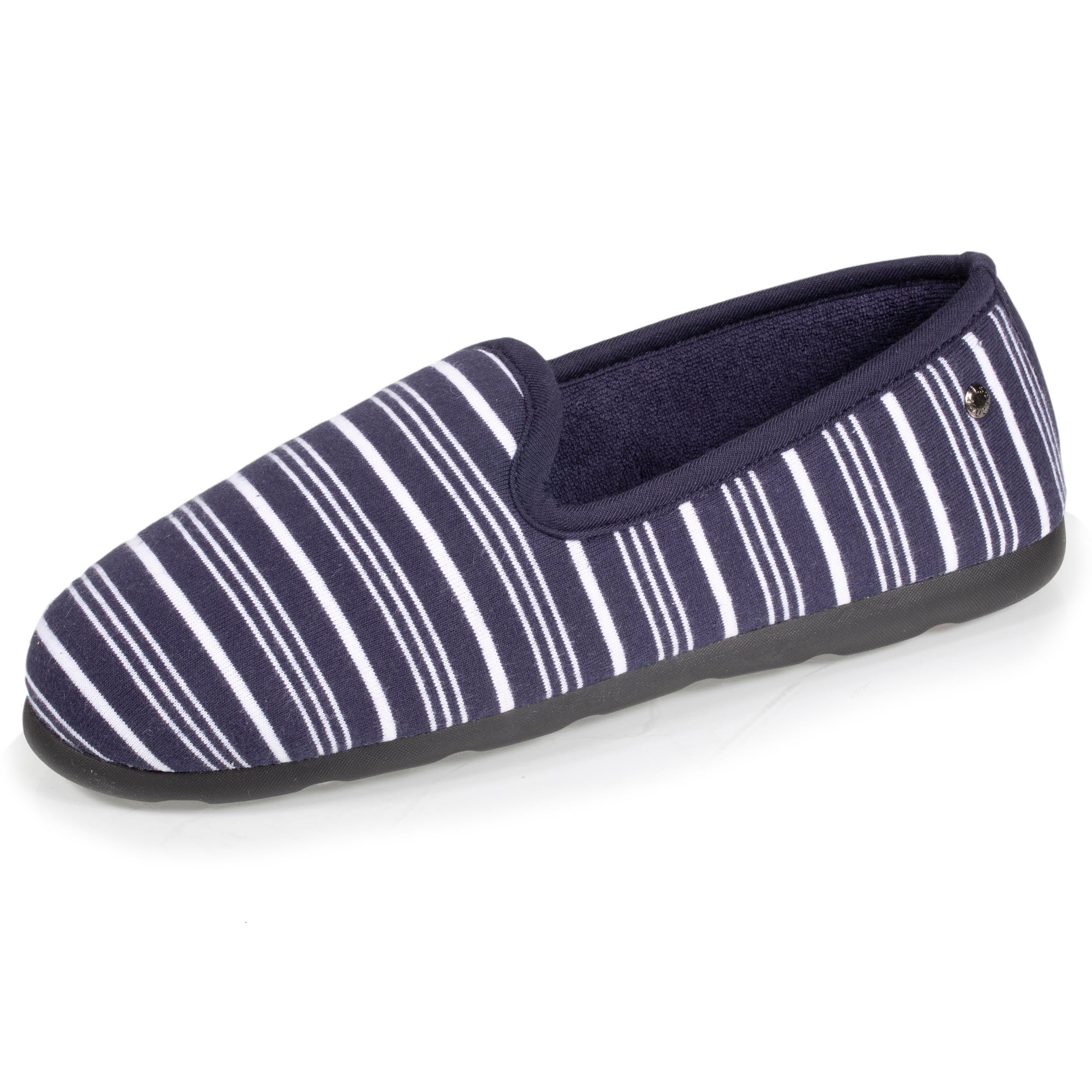 isotoner-chaussons-charentaises-femme-bleu-marine-marini-re image 1