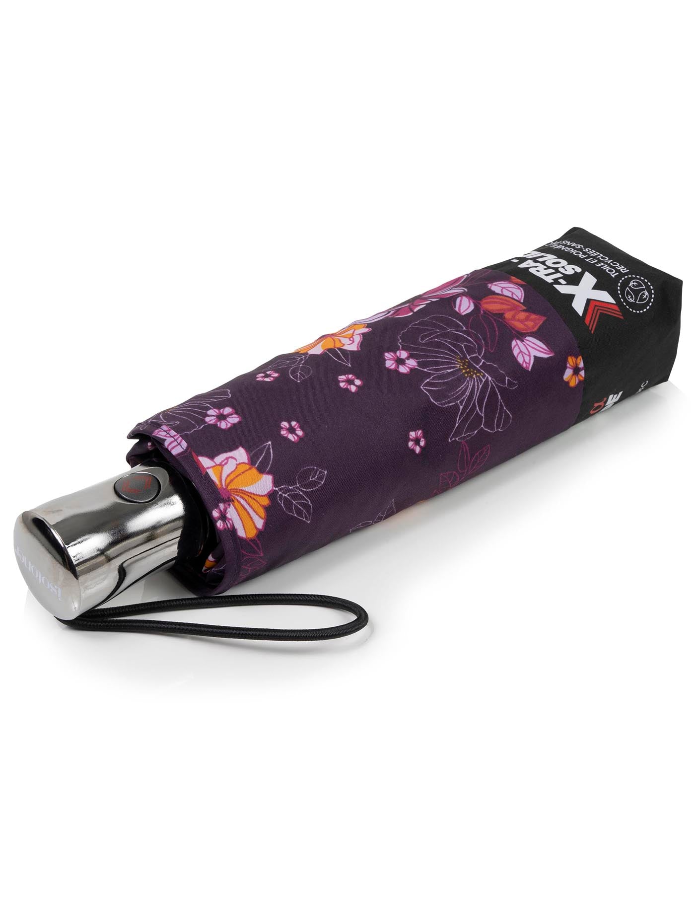 isotoner-parapluie-x-tra-solide-28-cm-fleurs-aubergine image 6