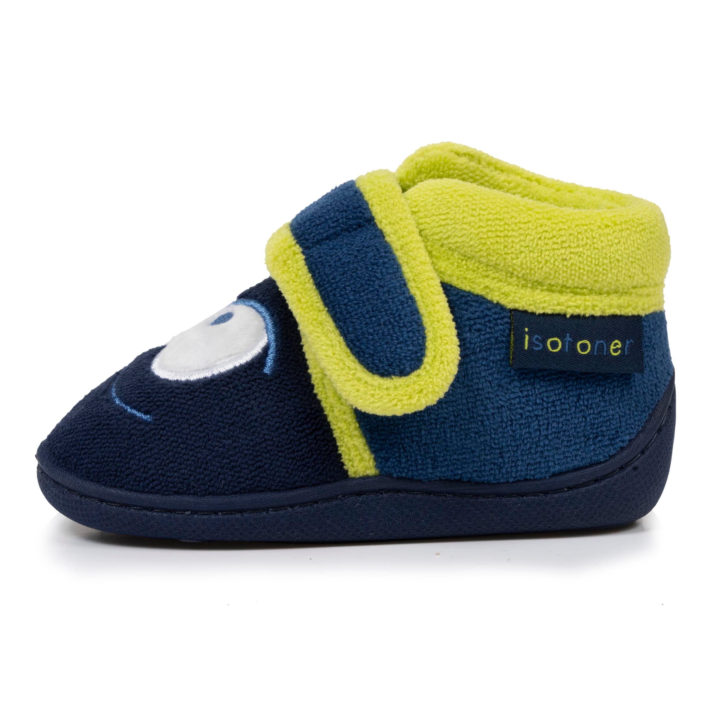 isotoner-chaussons-bottillons-scratch-b-b-marine-monstre-antid-rapants image 3
